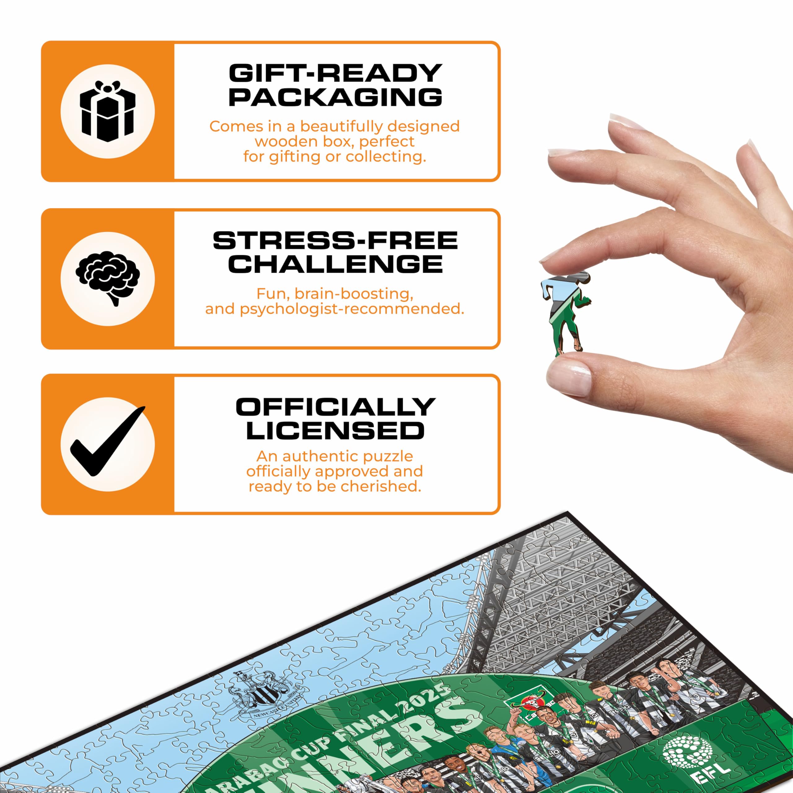 Iconic Puzzles - Drewniane puzzle, kolorowe, rozmiar M, Carabao Cup Winners-M
