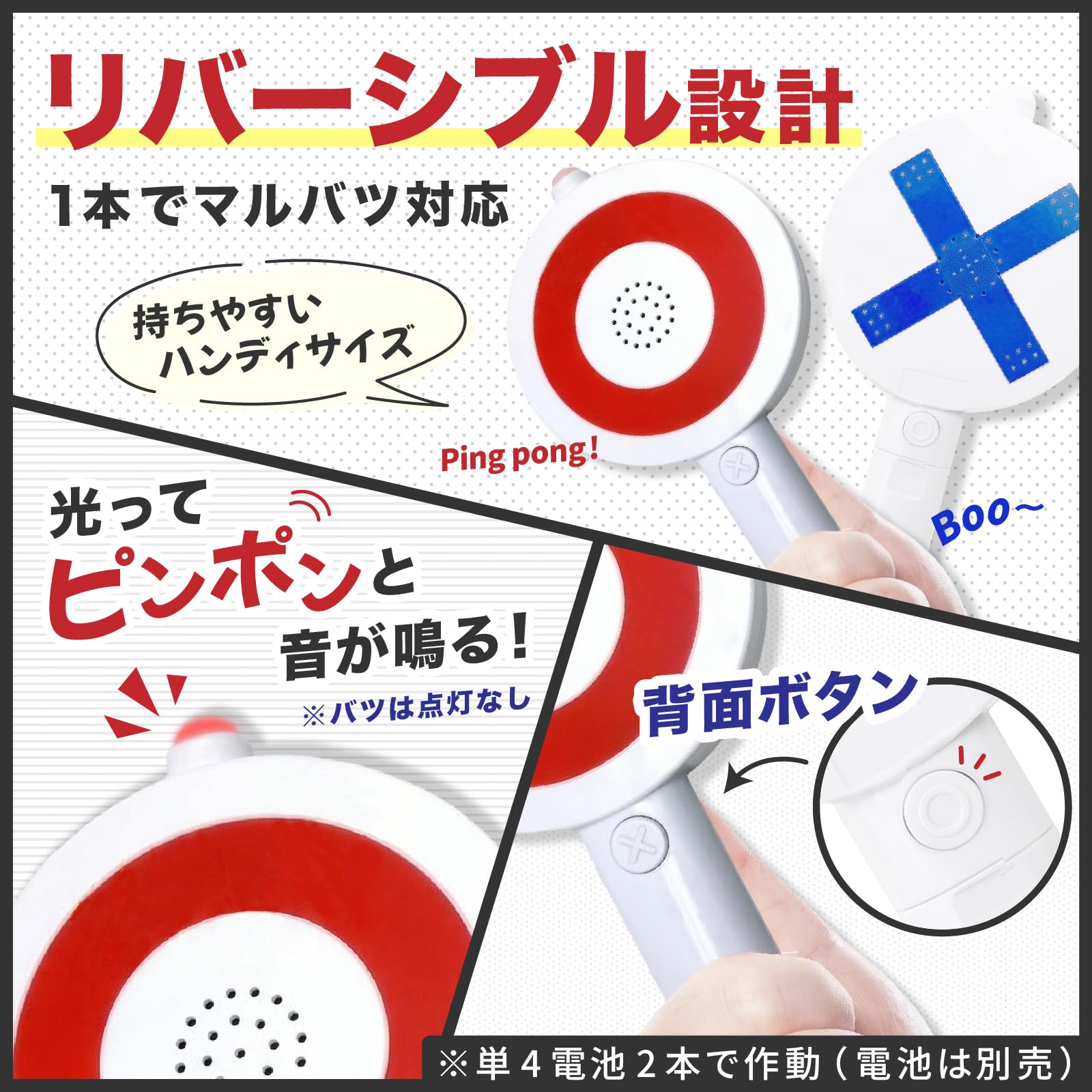 Amazon.co.jp: ozgram ピンポン ブザー 【3個セット】 早押し アンサー