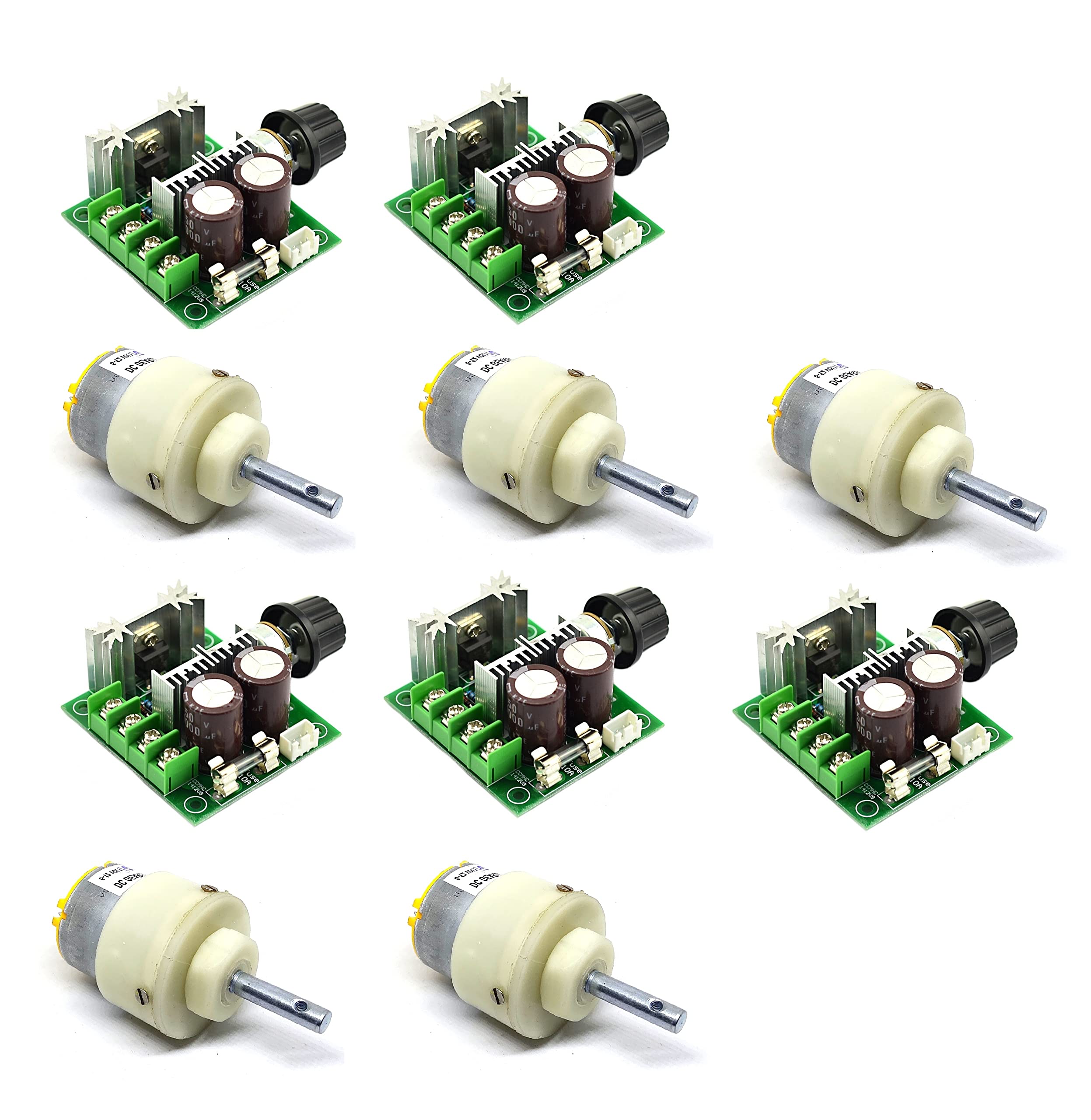 Buy INVENTO 5pcs 12V 5 Kgcm 500 RPM 6mm Shaft 5 Kgcm Torque Geared DC