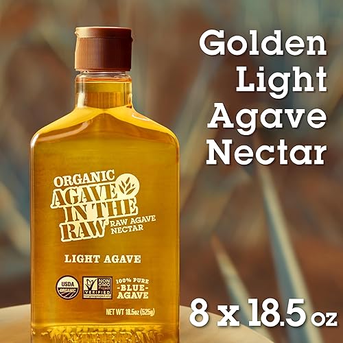 Miniatura 4 de Agave In The Raw Light - Edulcorante orgánico de néctar de agave  Jarabe de agave azul claro  Alternativa al azúcar para café, hornear, cocinar,