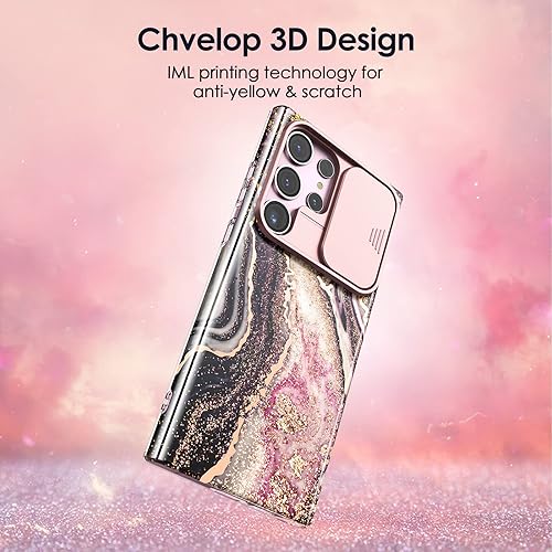Miniatura 6 de Chvelop Funda para Samsung Galaxy S23 Ultra 5G con cubierta deslizante para cámara, protección contra caídas de grado militar Funda protectora a