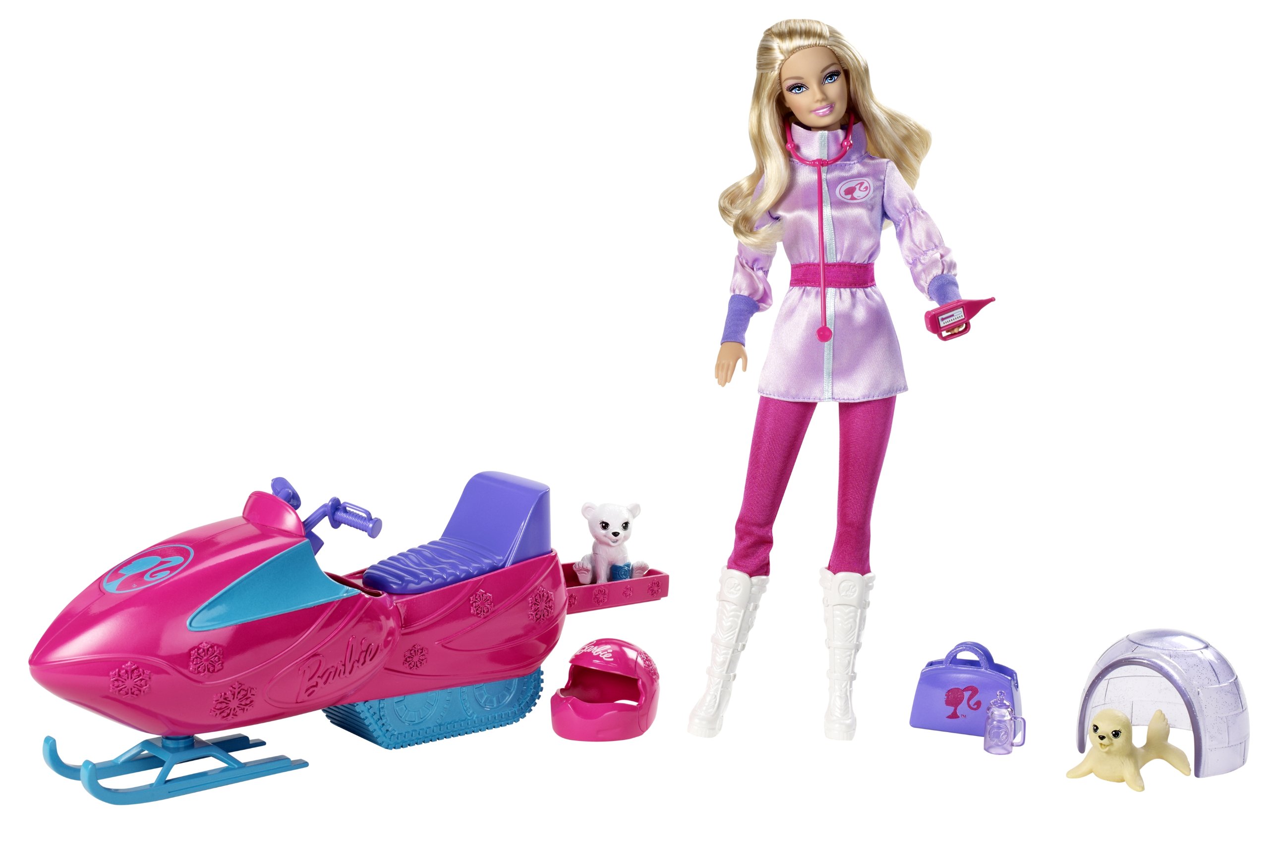 Snowmobile Barbie Winter Set Barbie With Snowmobile Clearance