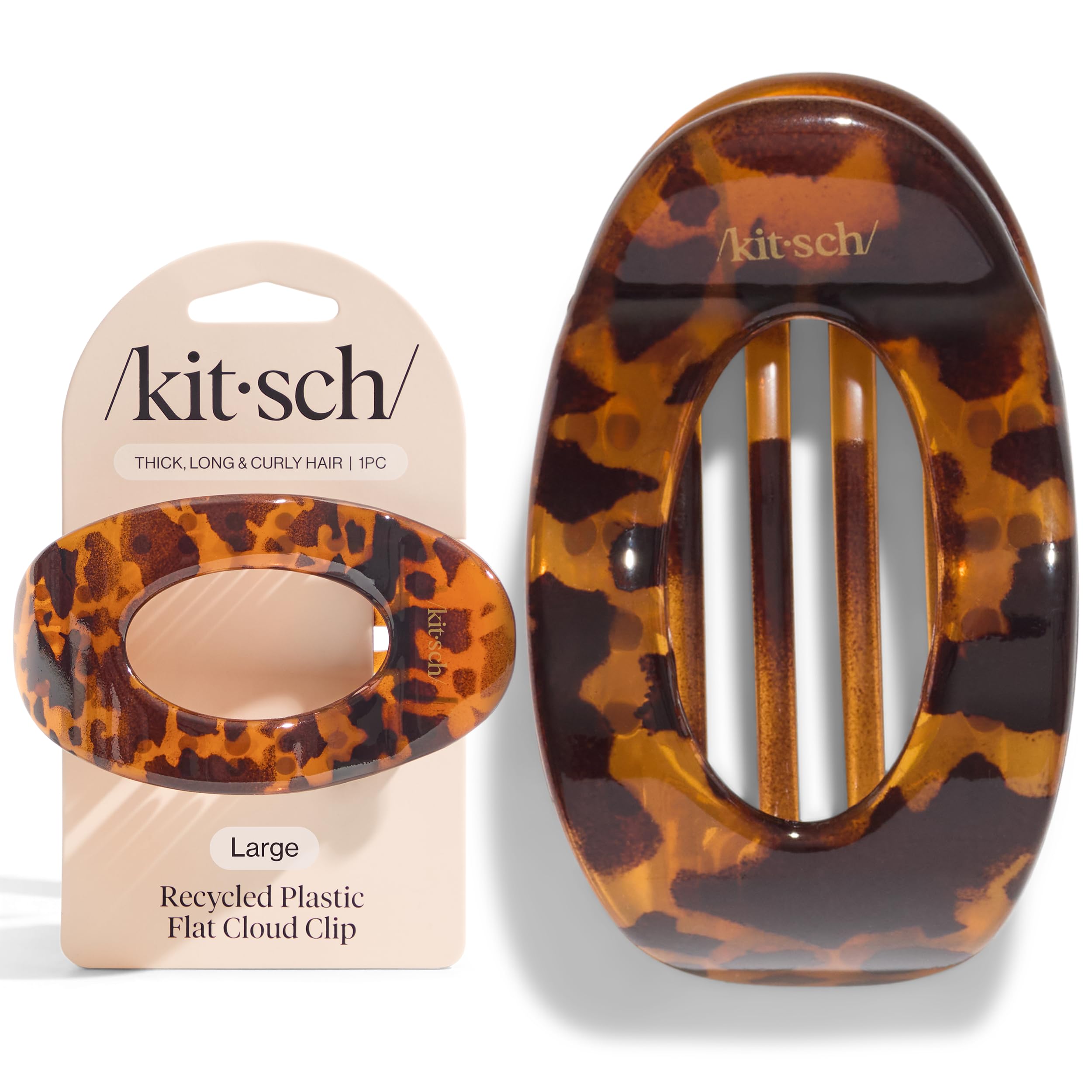 Kitsch Duże płaskie klipsy do włosów dla kobiet, stylowe, płaskie spinki do włosów, mocne trzymanie dla grubych i cienkich włosów, antypoślizgowe dla bezpieczeństwa, wygodne noszenie przez cały dzień