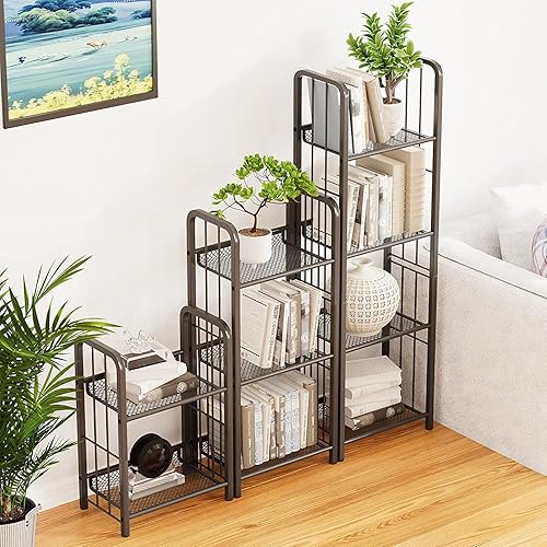 Miniatura 6 de Estantería de almacenamiento con estante, estuche independiente para sala de estar, dormitorio, cocina, resistente al óxido, fácil de montar,