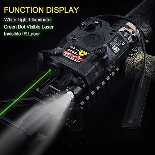Miniatura 5 de ActionUnion Airsoft PEQ 15 IR Laser PEQ Box Linterna blanca + mira láser verde con versión de actualización IR caja de batería para AEG GBB CQB