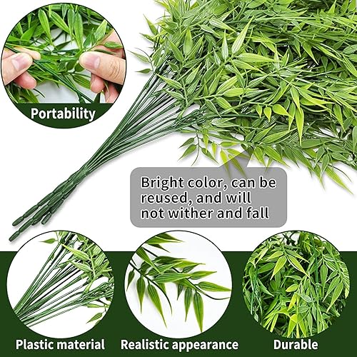 Miniatura 3 de Toprooms Plantas falsas colgantes, 2 piezas de hojas de eucalipto sintéticas, plantas de vid vegetales, plantas de hiedra falsa, decoración de