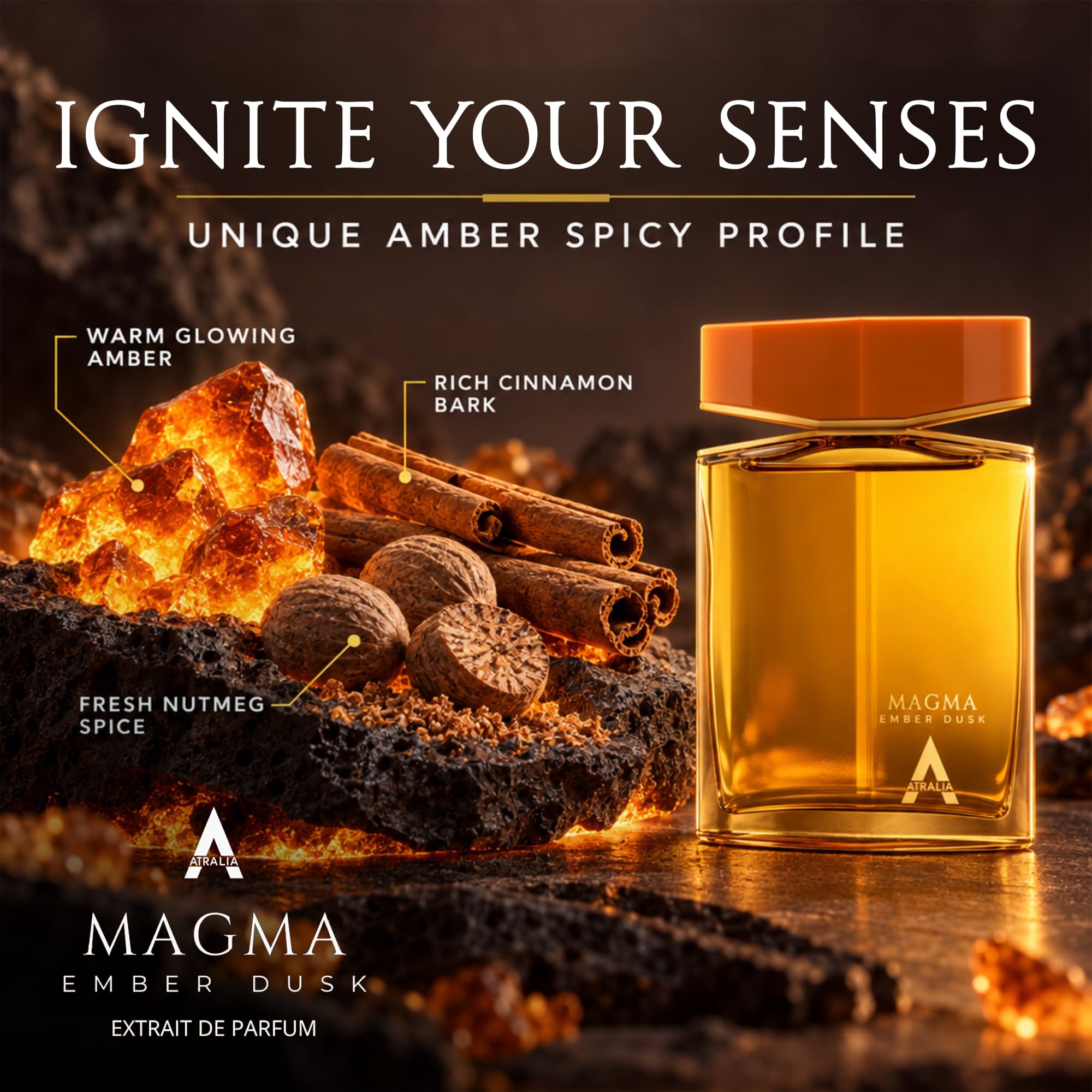 Amazon.com: Atralia Magma Ember Dusk Extrait de Parfum EDP 2.7 fl