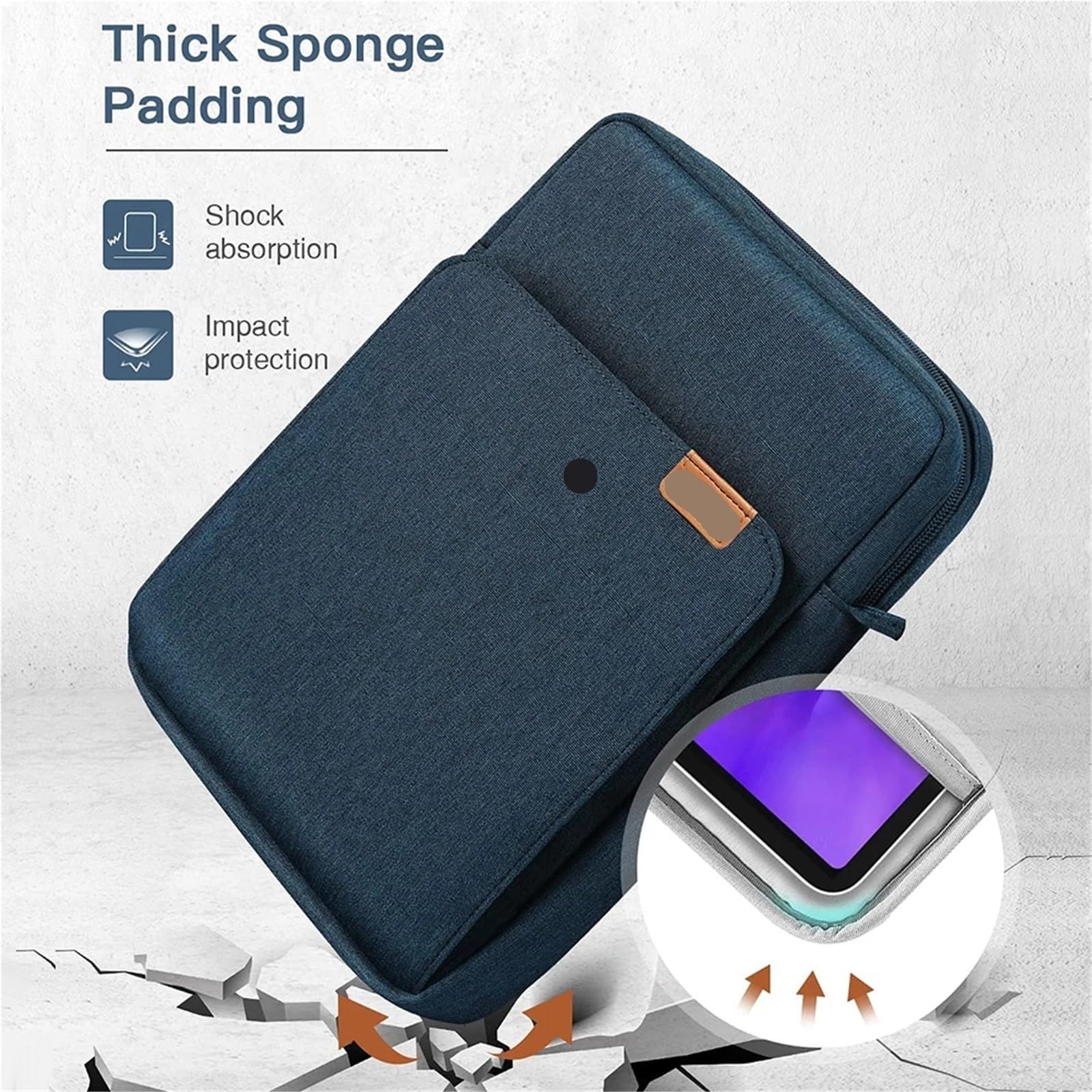 Bolsa Blanda De Tableta Bolsa for Tableta, Funda portátil, Funda for Tableta, Funda for teléfono, Funda Protectora a Prueba de Golpes(Grey,12.4-13.3 Inch)