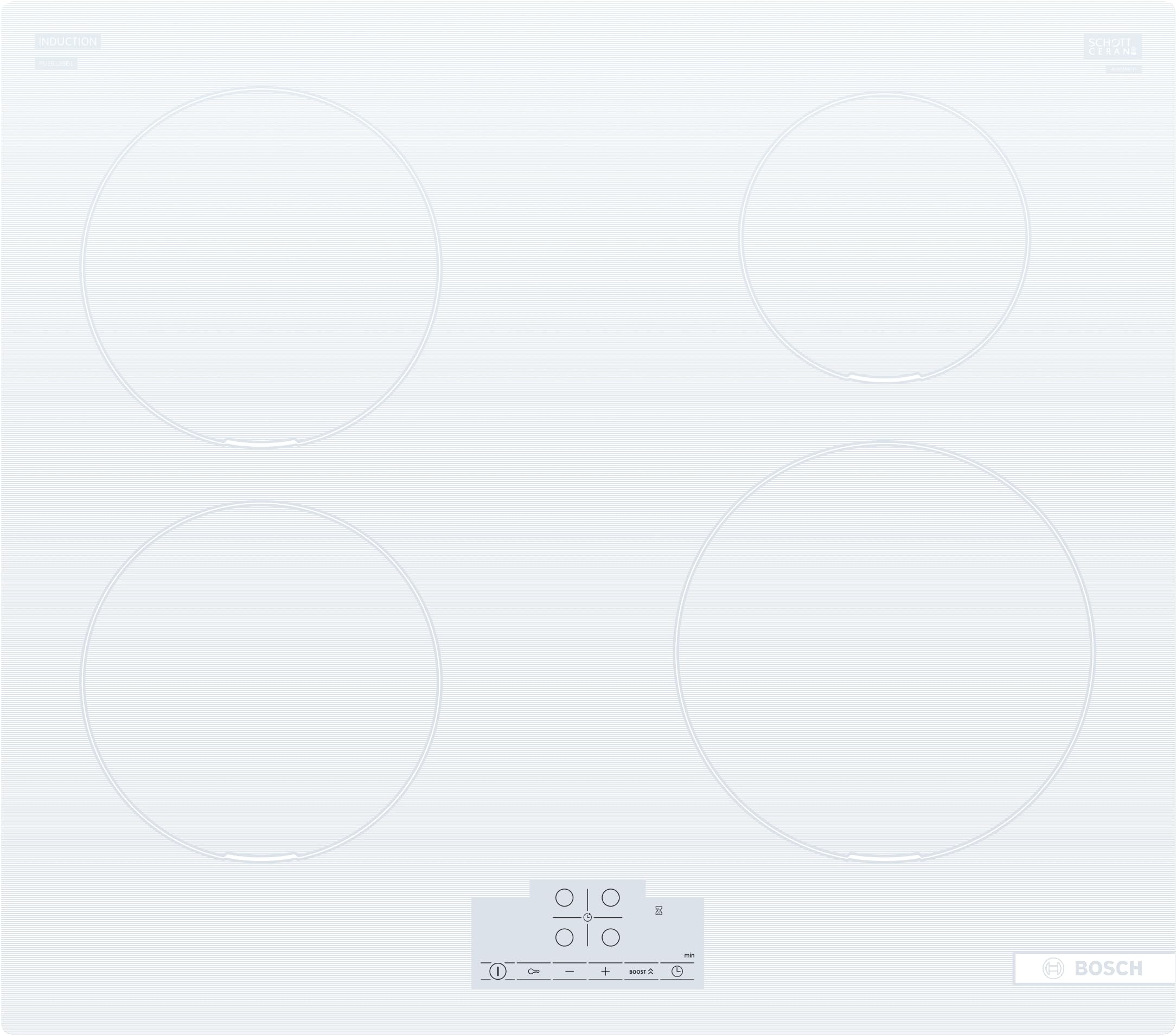 Bosch PUE612BB1E 60cm Wireless Touch Induction Hob White