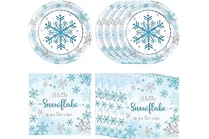 Charming 40-Piece Snowflake Party Supplies for Unforgettable Winter Celebrations