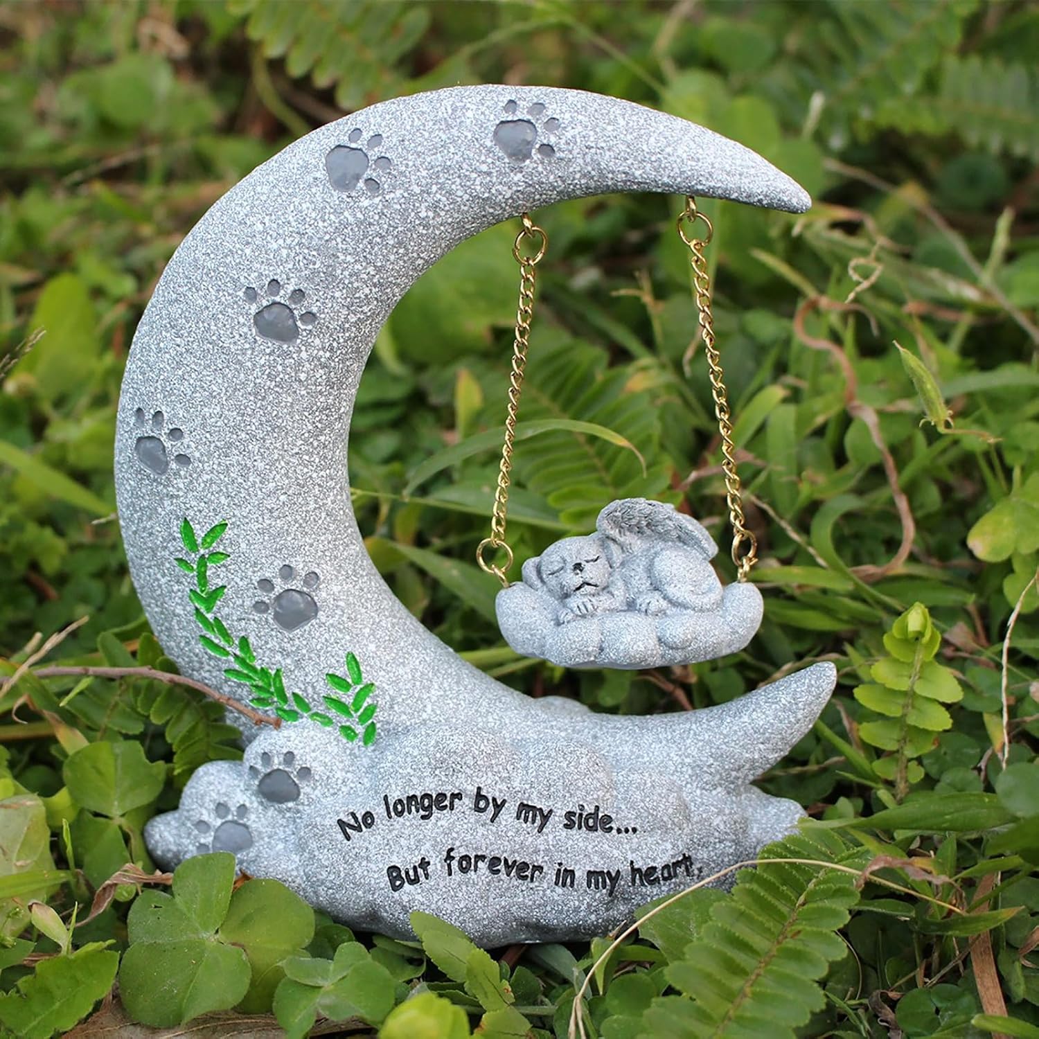 Pet Memorial Stone, Pet Memorial Stone Cat or Dog Headstone Gravestone Grave Marker Loss of Pet Gift, Garden Decor Outdoor(Dog)