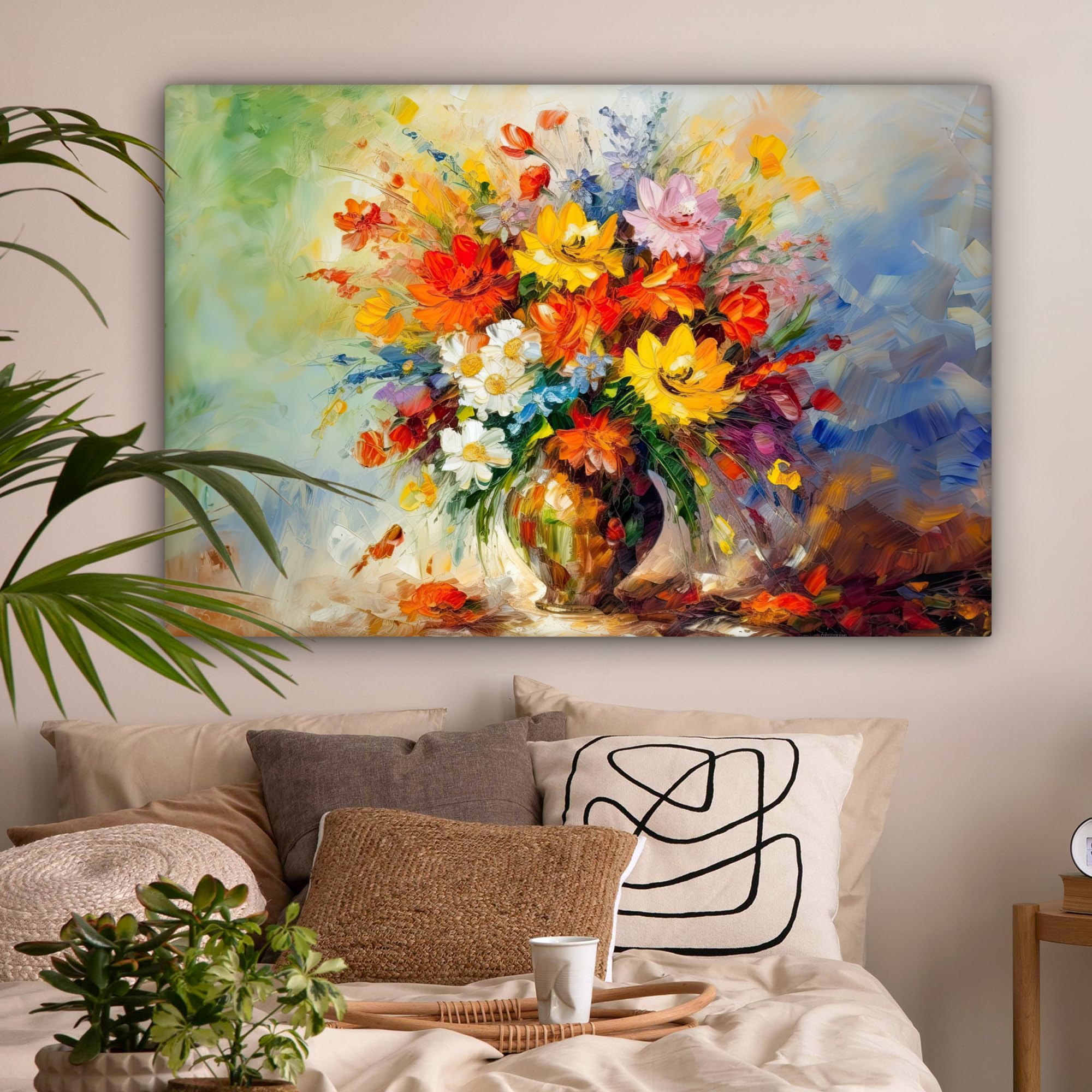 MuchoWow© Canvas Schilderij 120x80 cm Kamer Muur Schilderijen Decoratie Woonkamer Slaapkamer Room Decor Wall Decoration Art Painting Bloemen - Bladeren - Abstract - Modern MuchoWow© Canvas Schilderij 120x80 cm Kamer Muur Schilderijen Decoratie Woonkamer Slaapkamer Room Decor Wall Decoration Art Painting Bloemen - Bladeren - Abstract - Modern