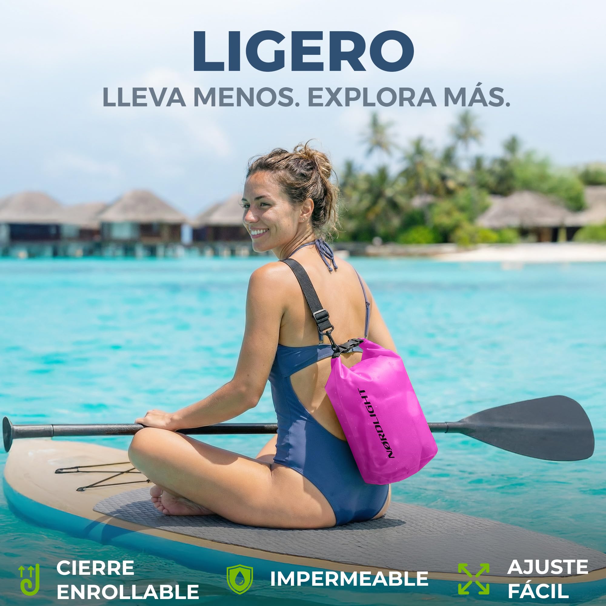 Nordlight Mochila Impermeable Roll Top 25L - Hybrid 25" | Bolsa Seca Con Compartimento Para Portátil De 15 Pulgadas, Bolsillos Exteriores E Interiores, Sistema De Transporte Acolchado — view 4