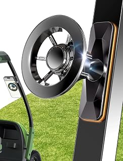 TOPGO Alloy Magnetic Golf Cart Phone Holder for Club Car/EZGO/Yamaha, Compatible with MagSafe iPhone Holder 12/13/14/15/16/17, Portable Push Cart Phone Mount for Gym Golf Accessories for Men Women