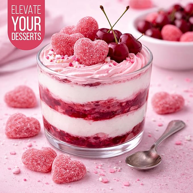 Cherry Jelly Hearts - 18 oz - Caramelos de Cereza sin Colorantes miniatura 5