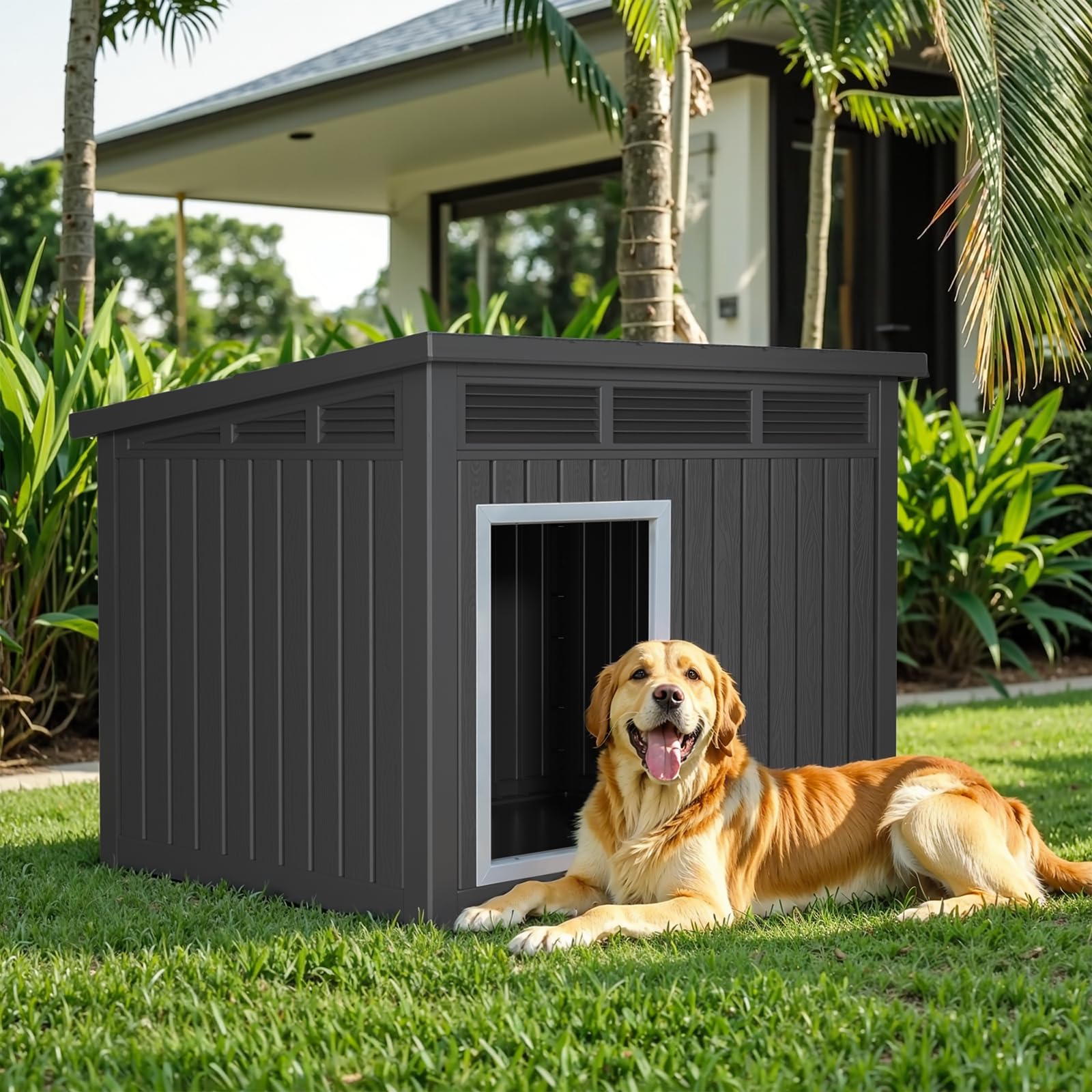 ドッグハウス Amazon.com : EasyUp Indoor Dog House with Hydraulic Lift