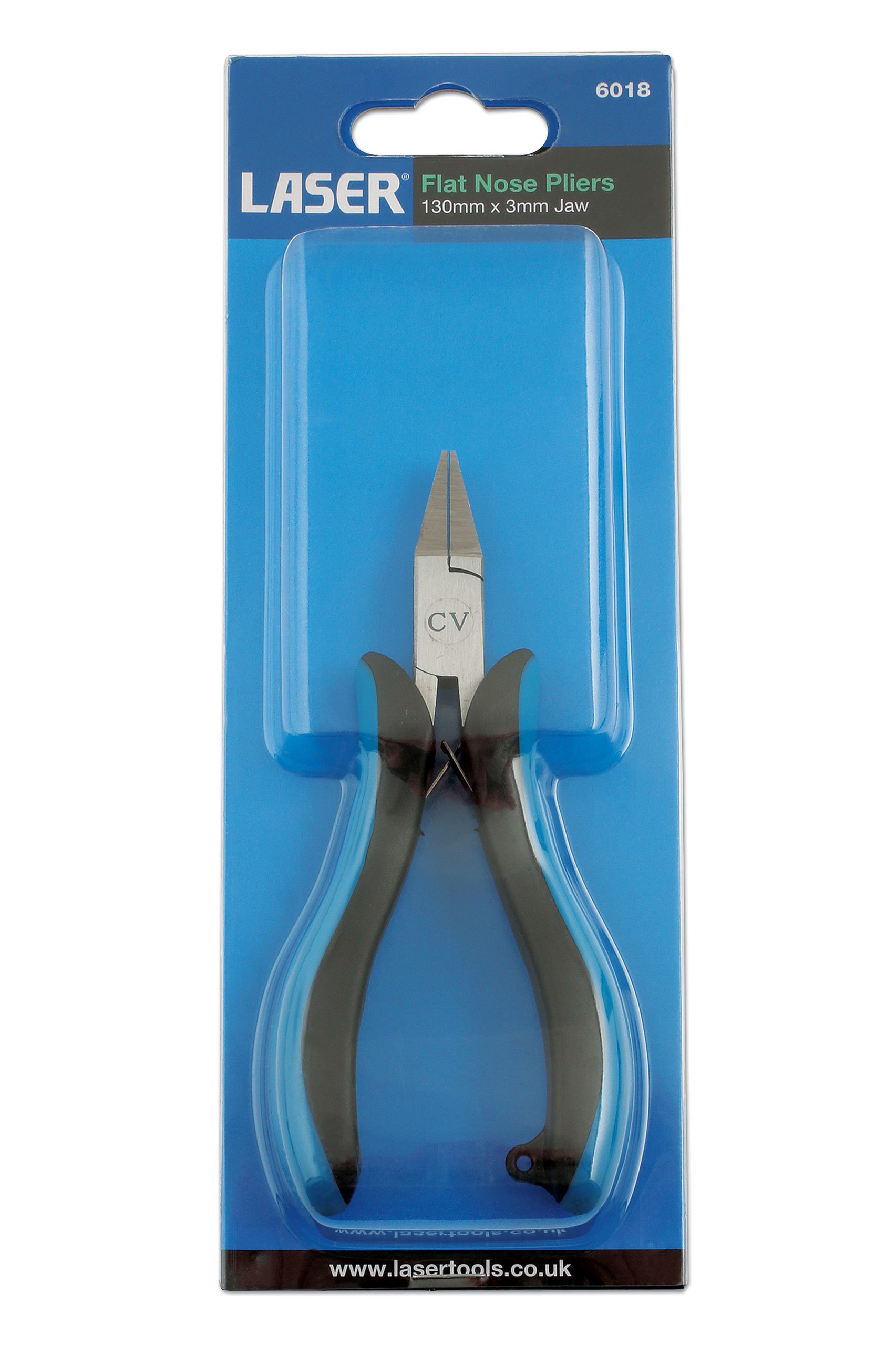 LASER 6018 Duckbill Pliers Flat Nose 130mm Chrome Vanadium 3.3mm Hardened Tips