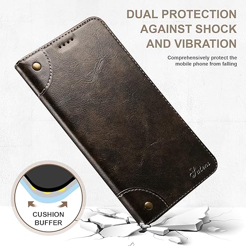 Miniatura 6 de SINIANL Funda tipo cartera compatible con iPhone 14 Plus, con función atril magnético, tarjetero de crédito para iPhone 14 Plus de 6.7 pulgadas,