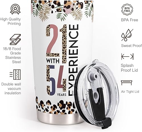 Vista 11 de Macorner Regalos de cumpleaños número 80 para mujeres, vaso de acero inoxidable de 20 onzas, regalos de cumpleaños de 80 años para mujeres, mejores