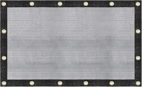 Miniatura 1 de Windscreensupplyco Lona de malla de 60 a 70 % de 6.5 pies x 10 pies, 9 agujas de punto, color negro resistente con ojales para casa verde, jardín,