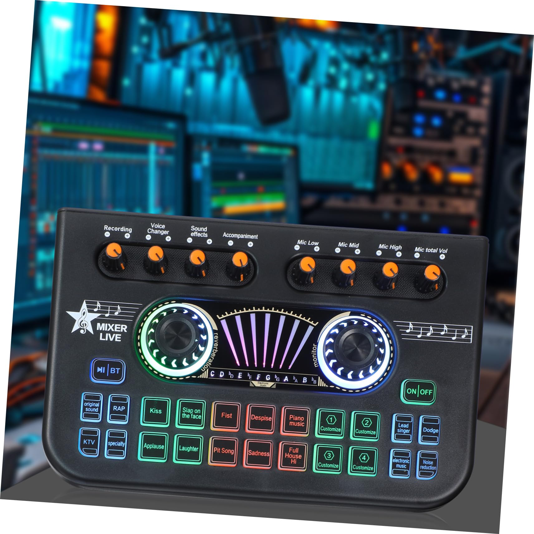 Cabilock Kit De Podcast Changeur De Voix Pour Jeux Vidéo Kit Dj Équipement De Podcast Carte Son En Direct Mixeur Audio Carte Son Pour Diffusion En Direct Équipement De Studio De