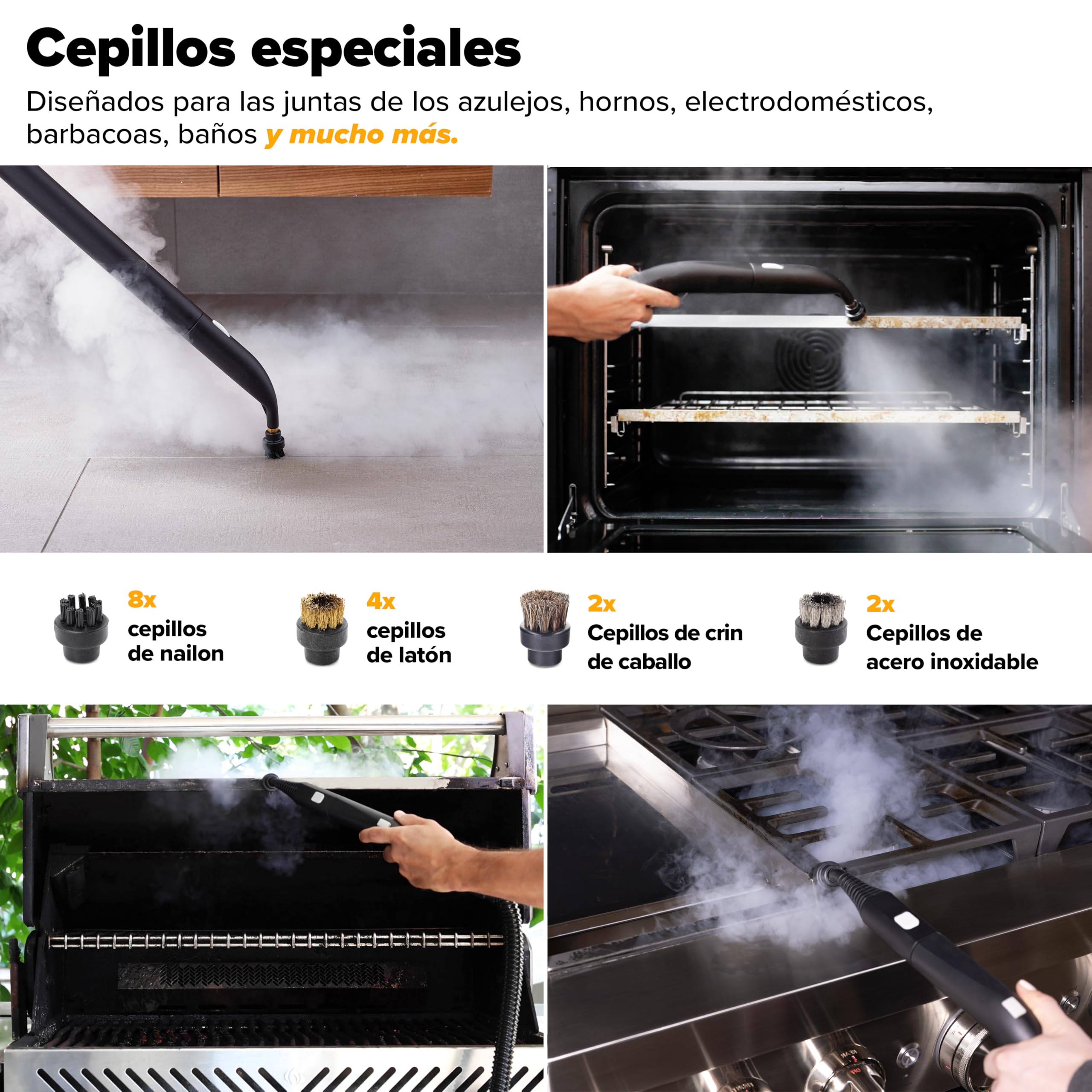 Dupray Paquete de Limpieza a Vapor, Kit de 24 Accesorios para Limpiadores a Vapor Dupray Ideal para suelos, azulejos, tapicería, cocinas y baños