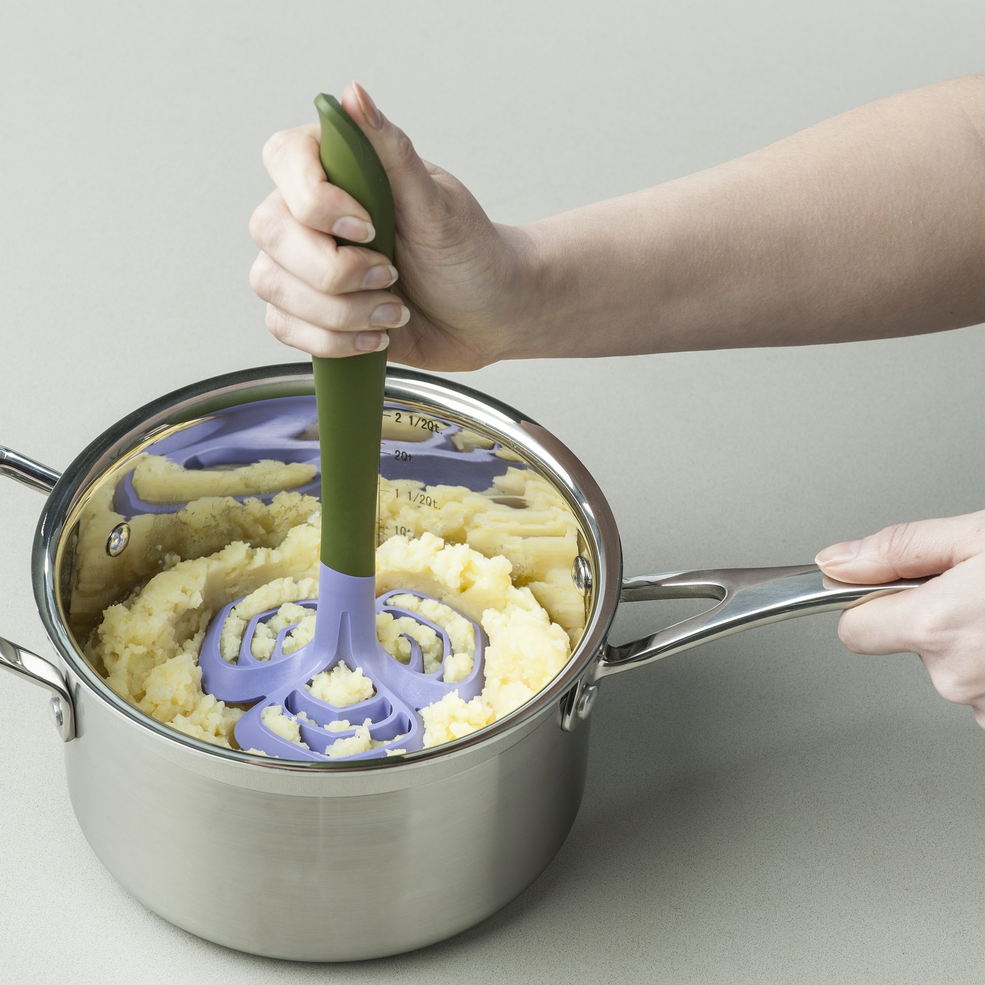 IBILI Food Mill with 1 disc 20 cm, Green/Orange/Silver