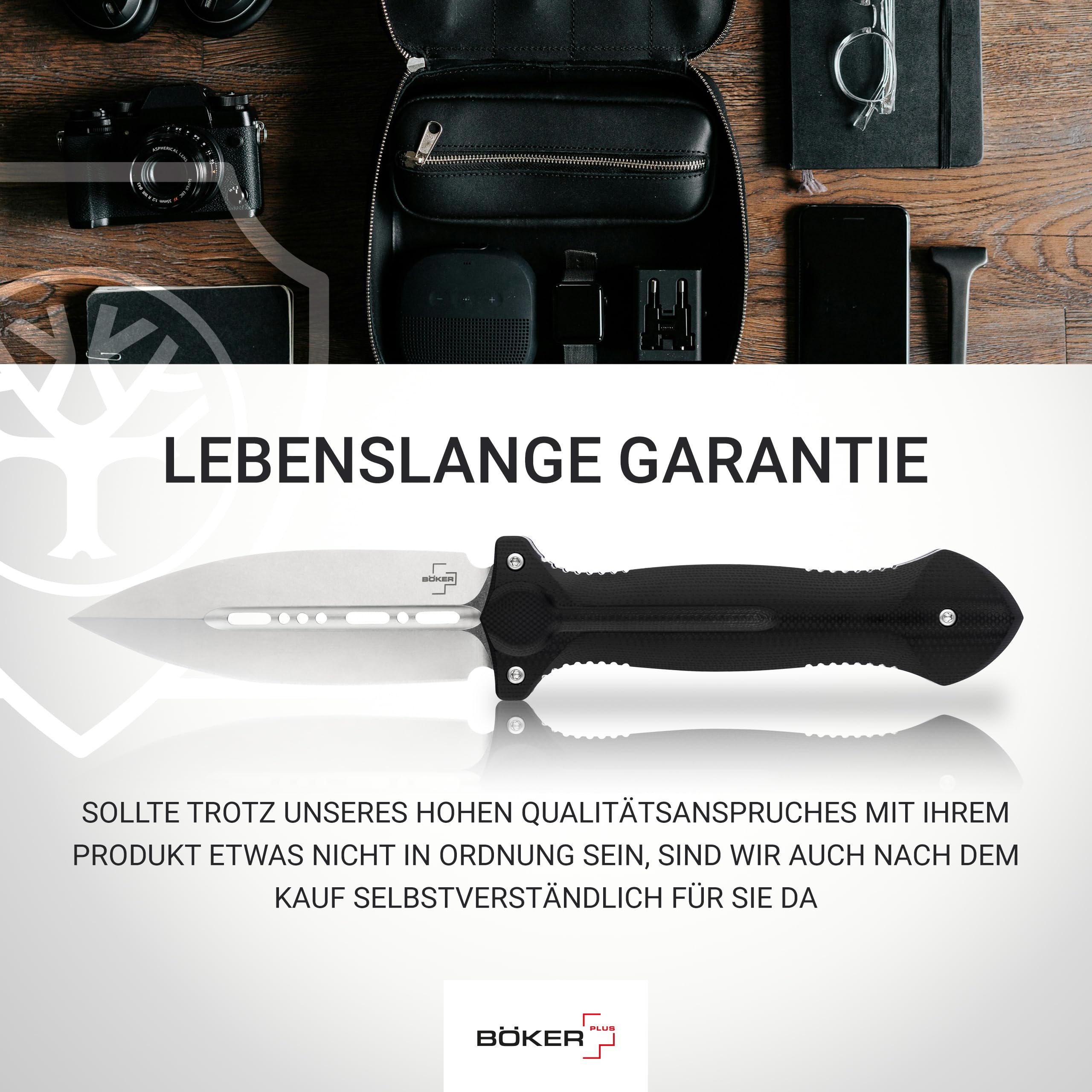 BÖKER PLUS® Cheus - Profi Flipper Taschenmesser mit VG-10 Stahl Dolch Klinge - taktisches Klappmesser - Tactical Linerlock Dagger Knife - 1 Hand Messer mit G10 Griff schwarz - Einsatzmesser mit Clip