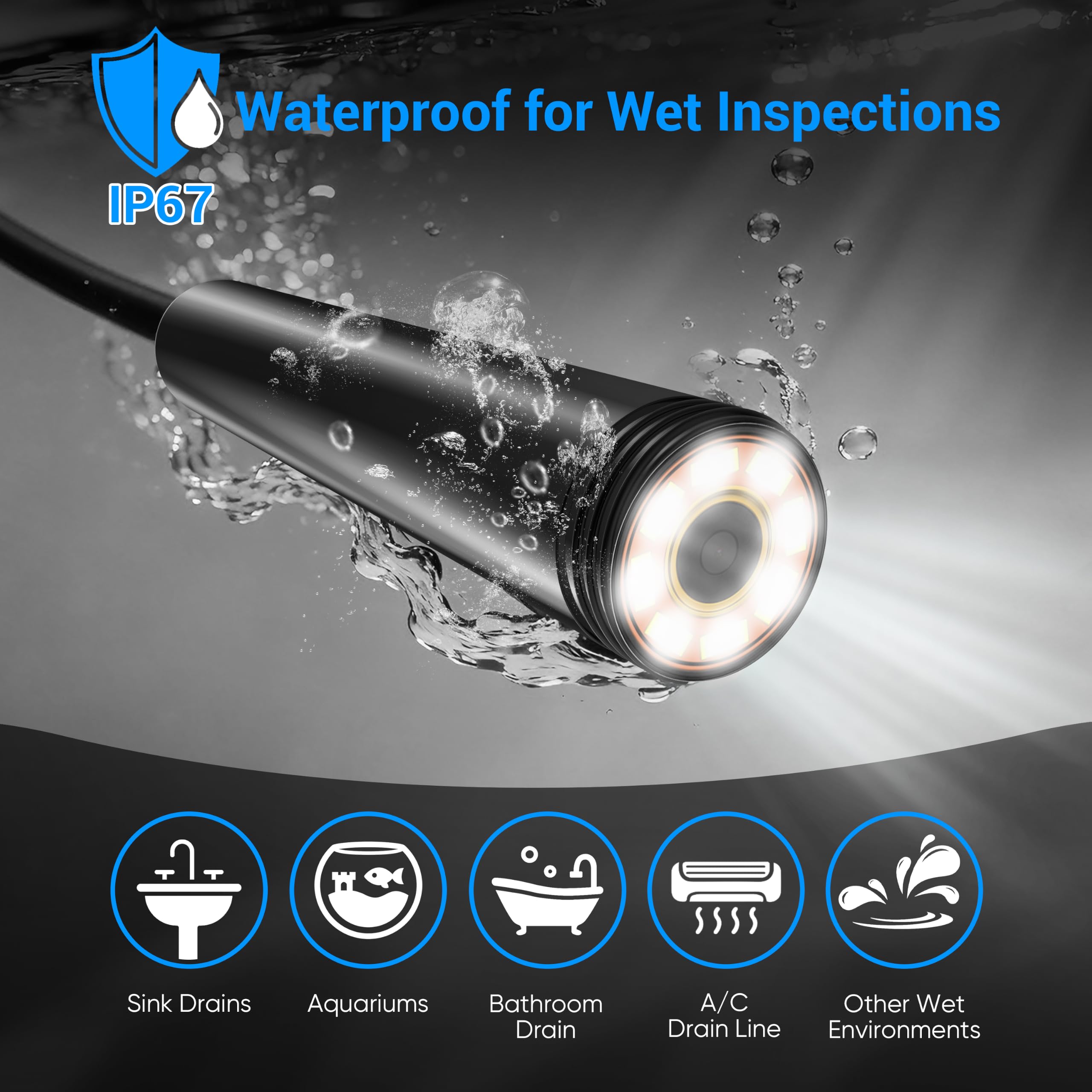 Endoscope Camera with Light,1920P HD Borescope with 8 Adjustable LED Lights — Amazon image 4