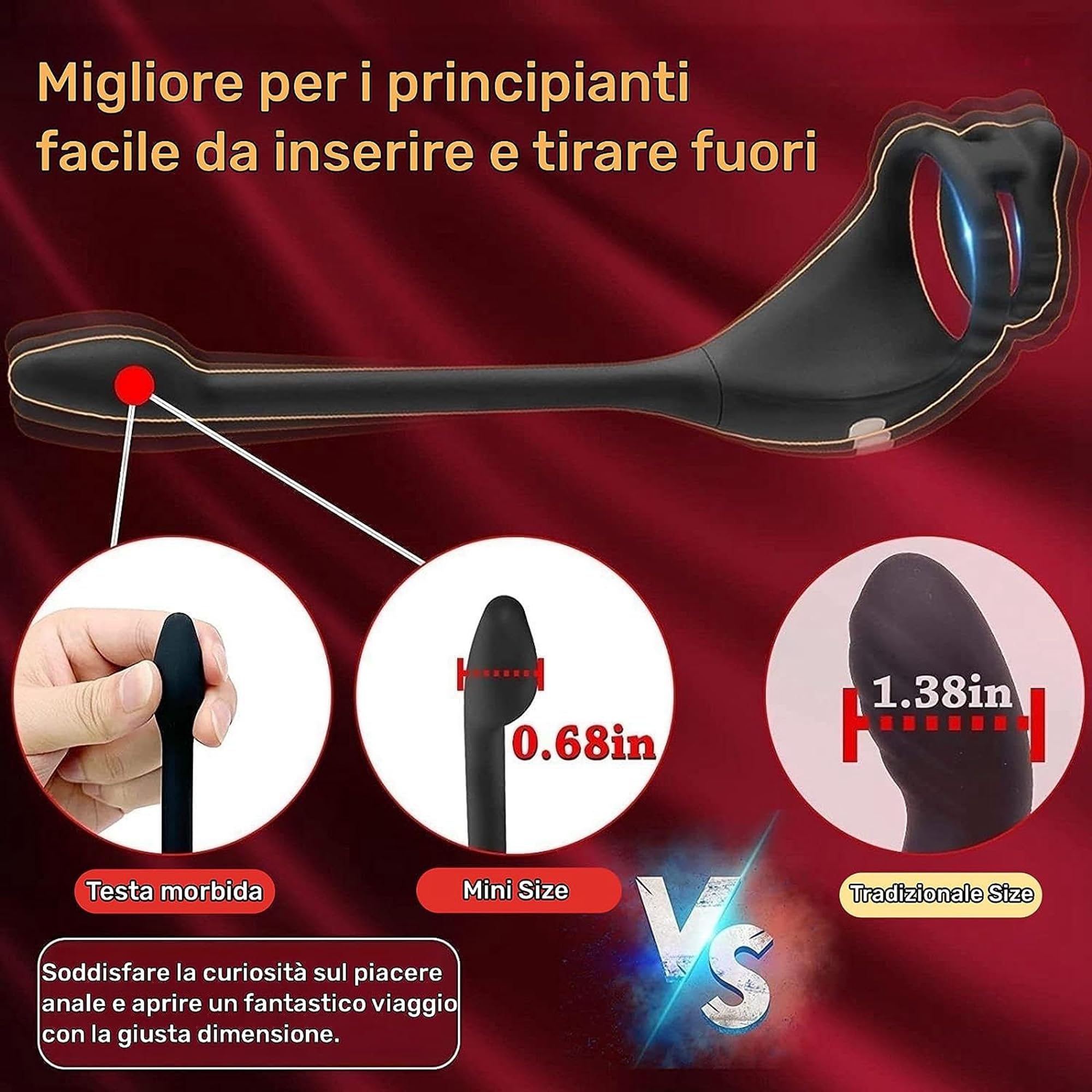 3 IN 1 Anal Plug Analesex Sex Toys Per Uomo, Telecomando Vibratore Anello per Pene Sex Toy, Vibrante per Lei e Lui, 9 Modalità Massaggiatore Prostatico Vibr𝚊tori Dildo Anale Uomo Sexitoi Per Uomini