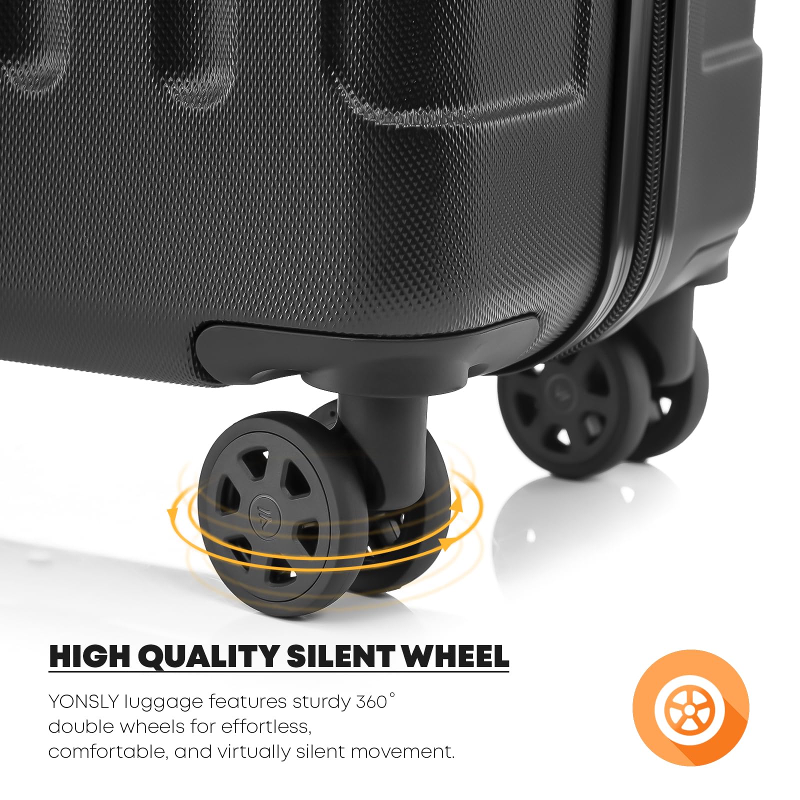 Koffer Suitcase XL Schwarz Trolley Reisekoffer Rollkoffer Handgepäck 4 Rollen 360° Hartschale Zahlenschloss