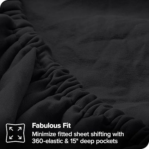 Miniatura 5 de Bare Home Juego de sábanas de microfibra ultrasuave de 1800 hilos lavadas, increíble suavidad, bolsillo profundo, sábanas y fundas de almohada