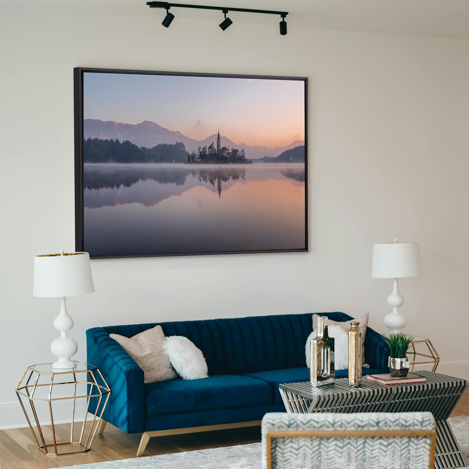 CANFRAVAS Canvas Frame 36x48, DIY Metal Canvas Floating Frame, Canvas Floater Frame for 0.6"-0.9" Deep Canvas Painting (Black,36"x48")