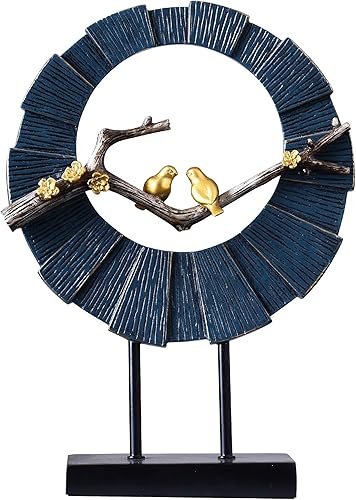 Miniatura 1 de Estatuas de pantalla azul para decoración del hogar, sala de estar, accesorios de liquidación, árbol de pájaro, chucherías grandes, interiores,