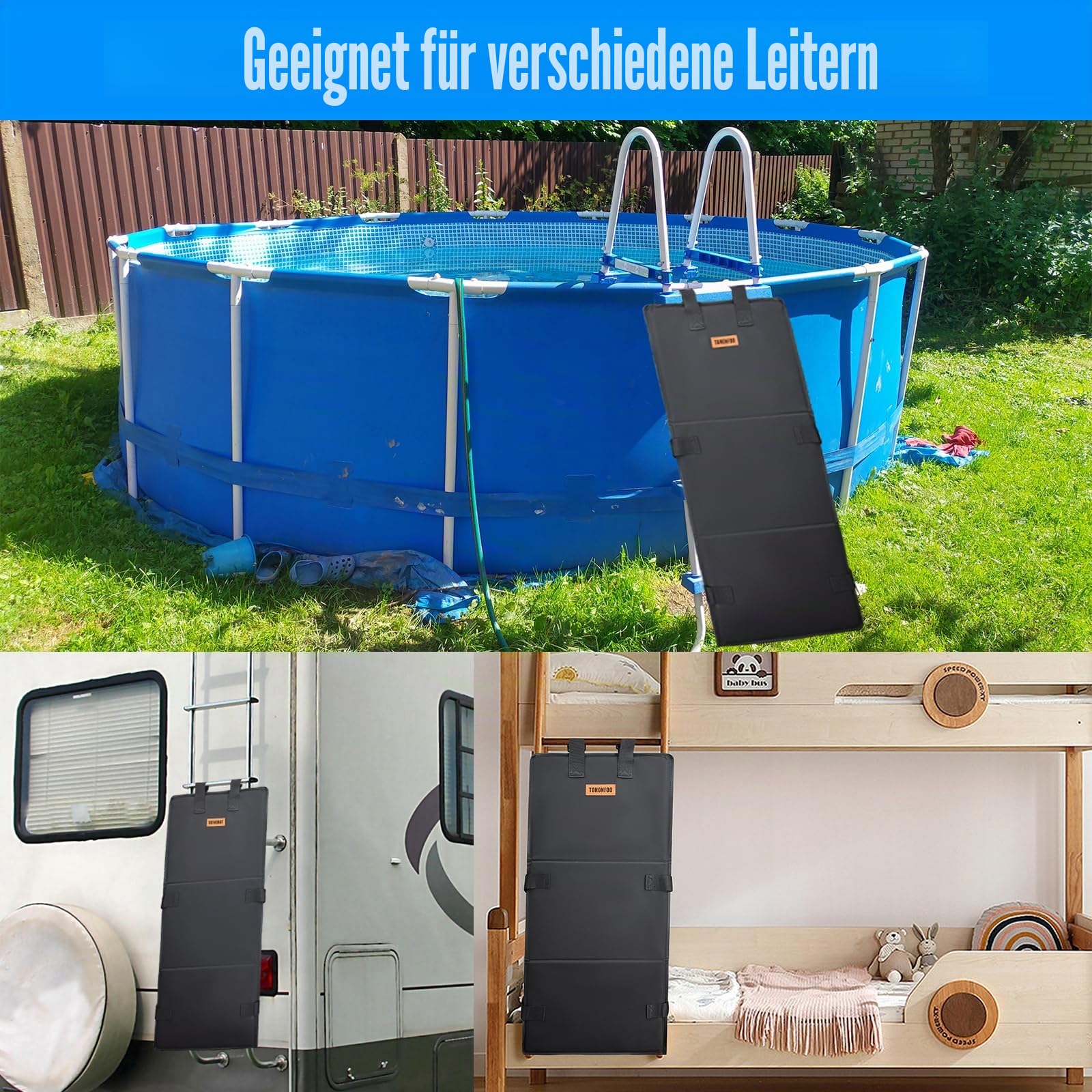 Poolleiter-Schutz, 47,5 x 122,9 cm, Poolleiter-Abdeckung, um zu verhindern, DASS Kinder Leitern Klettern und in den Pool Fallen, Etagenbettleiter-Abdeckpolster, Etagenbett-Leiter-Schutzschutz
