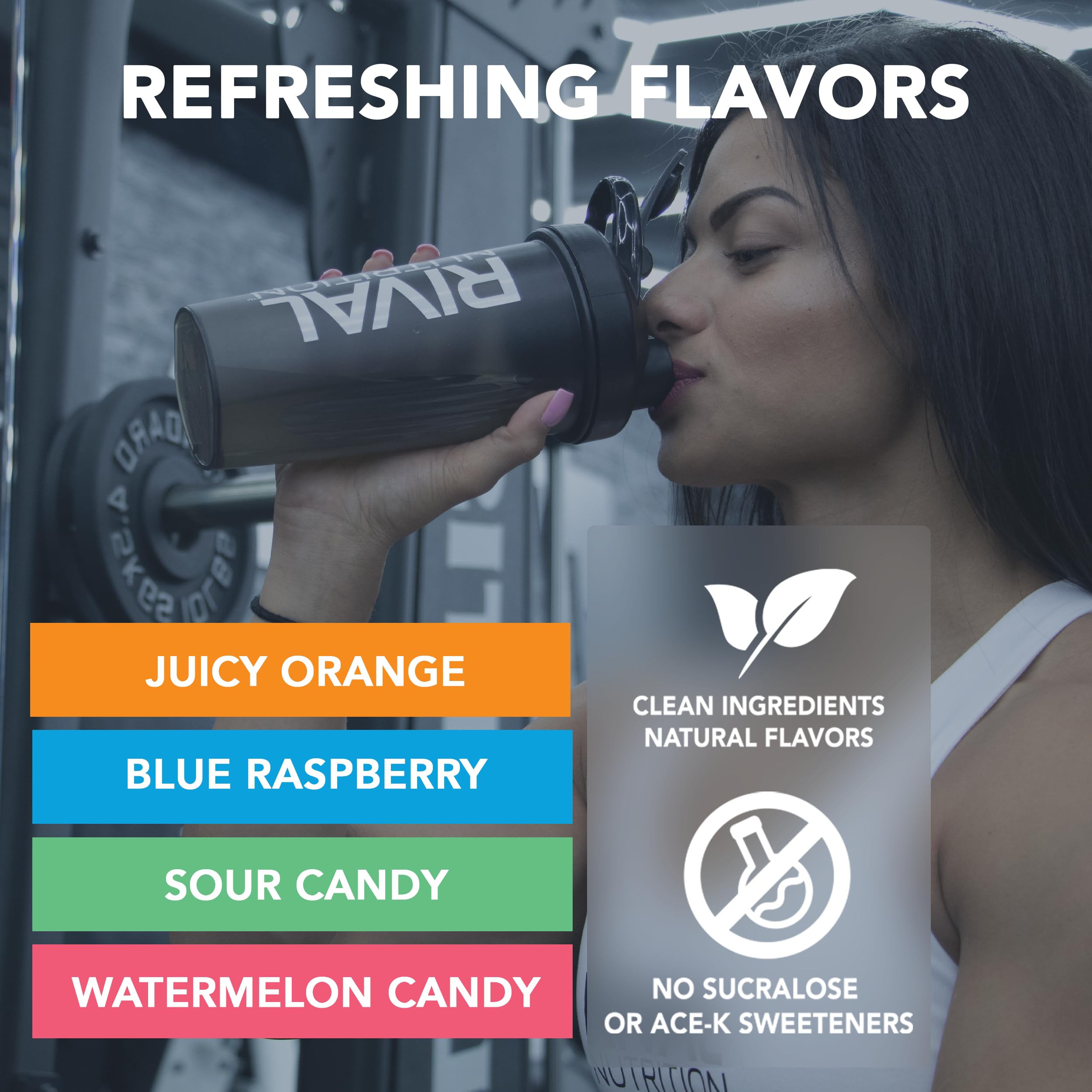 Rival Nutrition Powder Burn Clean Pre-Workout (Juicy Orange, 60 Servings) — Amazon image 7
