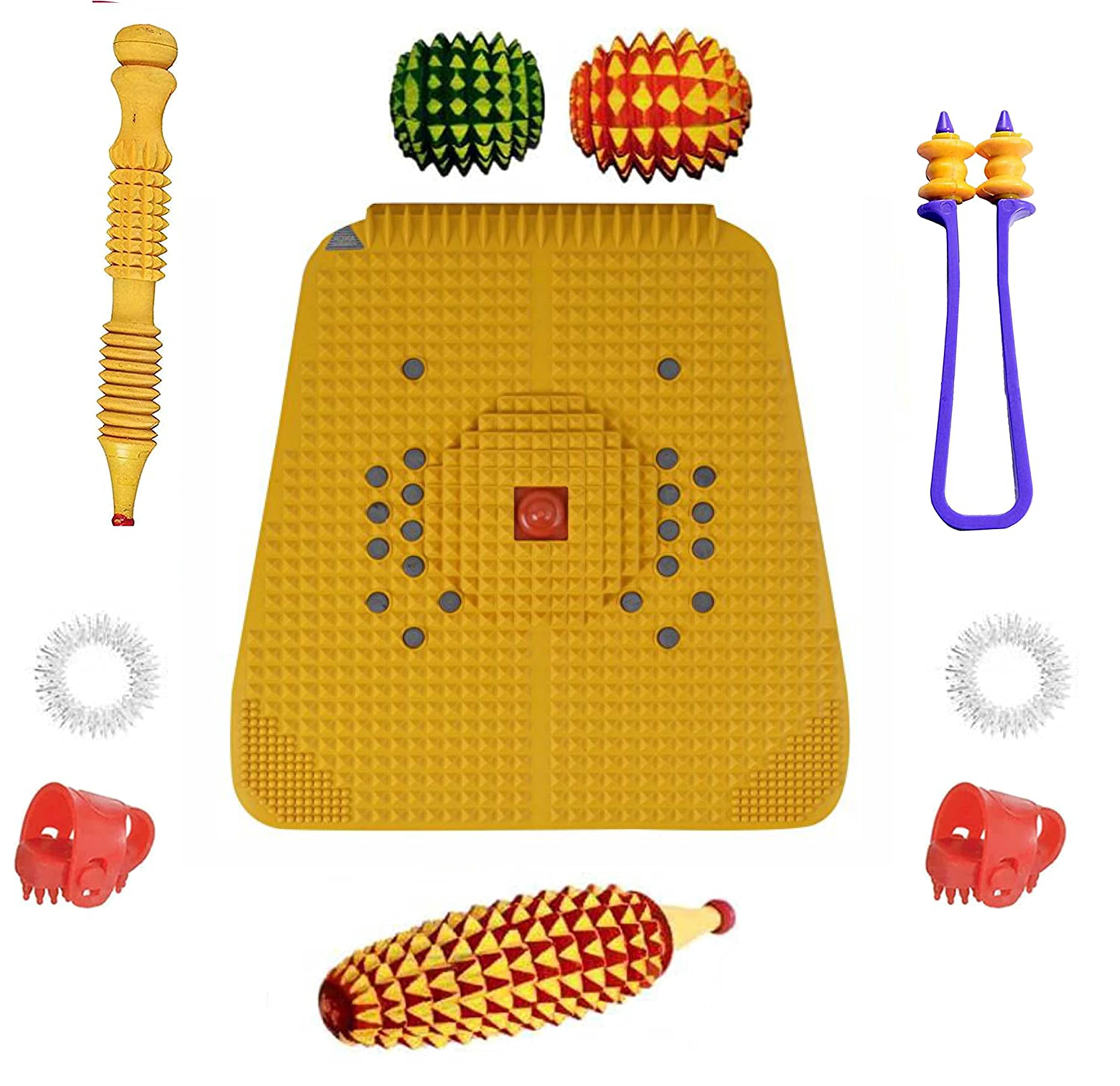 NETCLUB Acupressure Mat Combo with Ball Karela Massager Thumb Sujok Ring fitness kit pain relief foot care acupuncture massager body Massager (B0B453D7PX) Amazon Price History, Amazon Price Tracker
