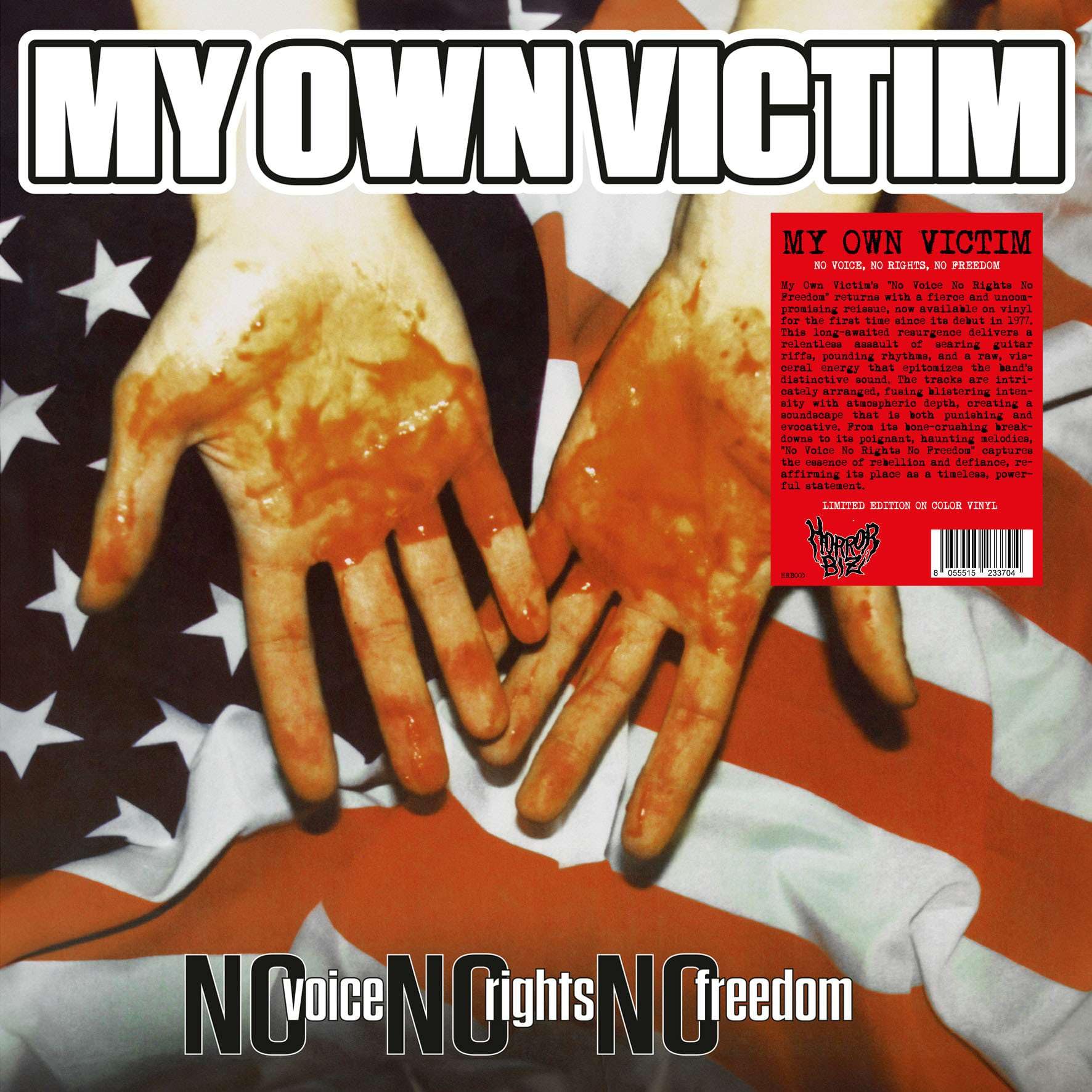 MY OWN VICTIM - No Voice No Rights No Freedom - Vinyl (limited red vinyl LP)