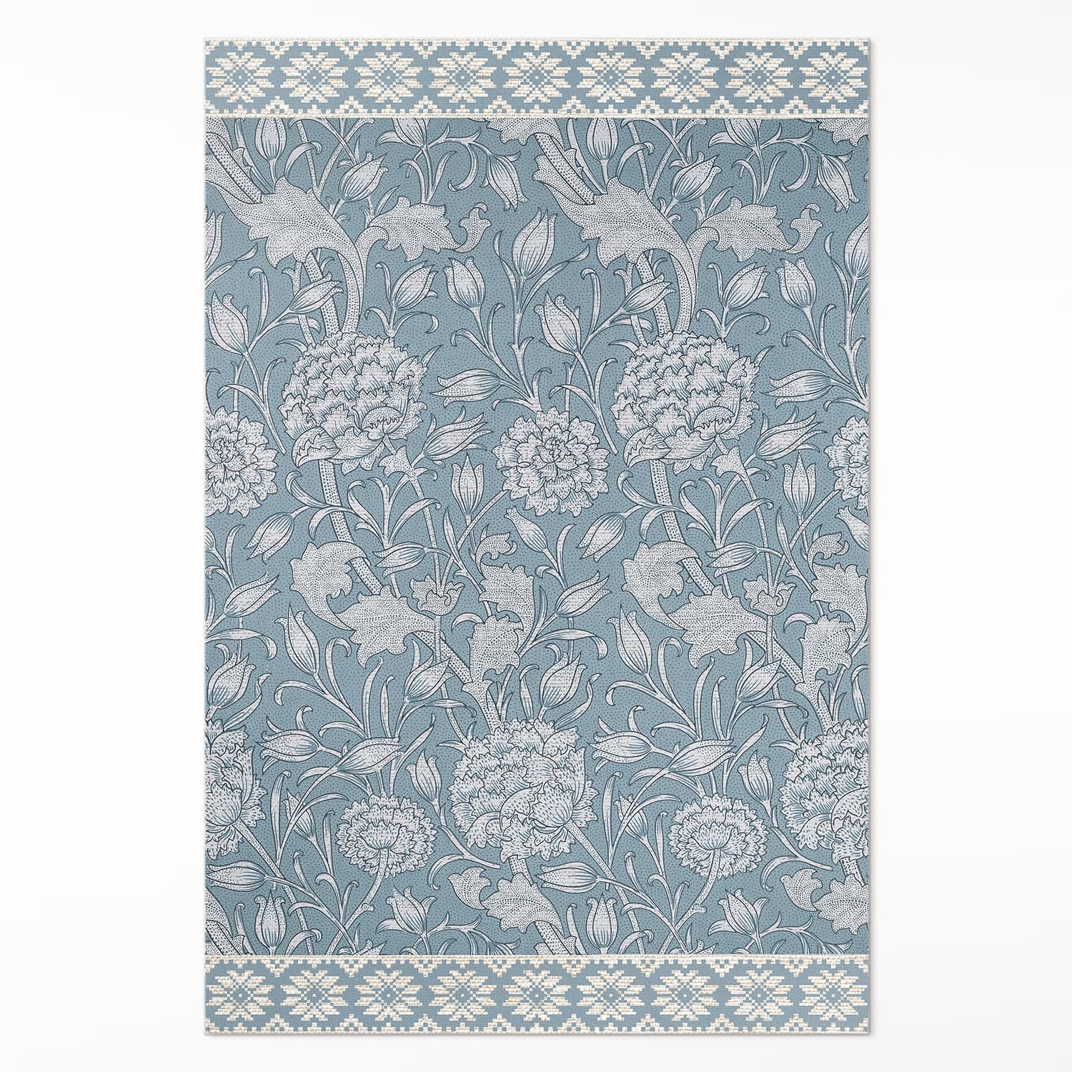 Tapis de cuisine en vinyle imprimé tulipe pour maison moderne