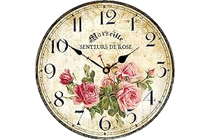 Vintage Floral Wall Clock