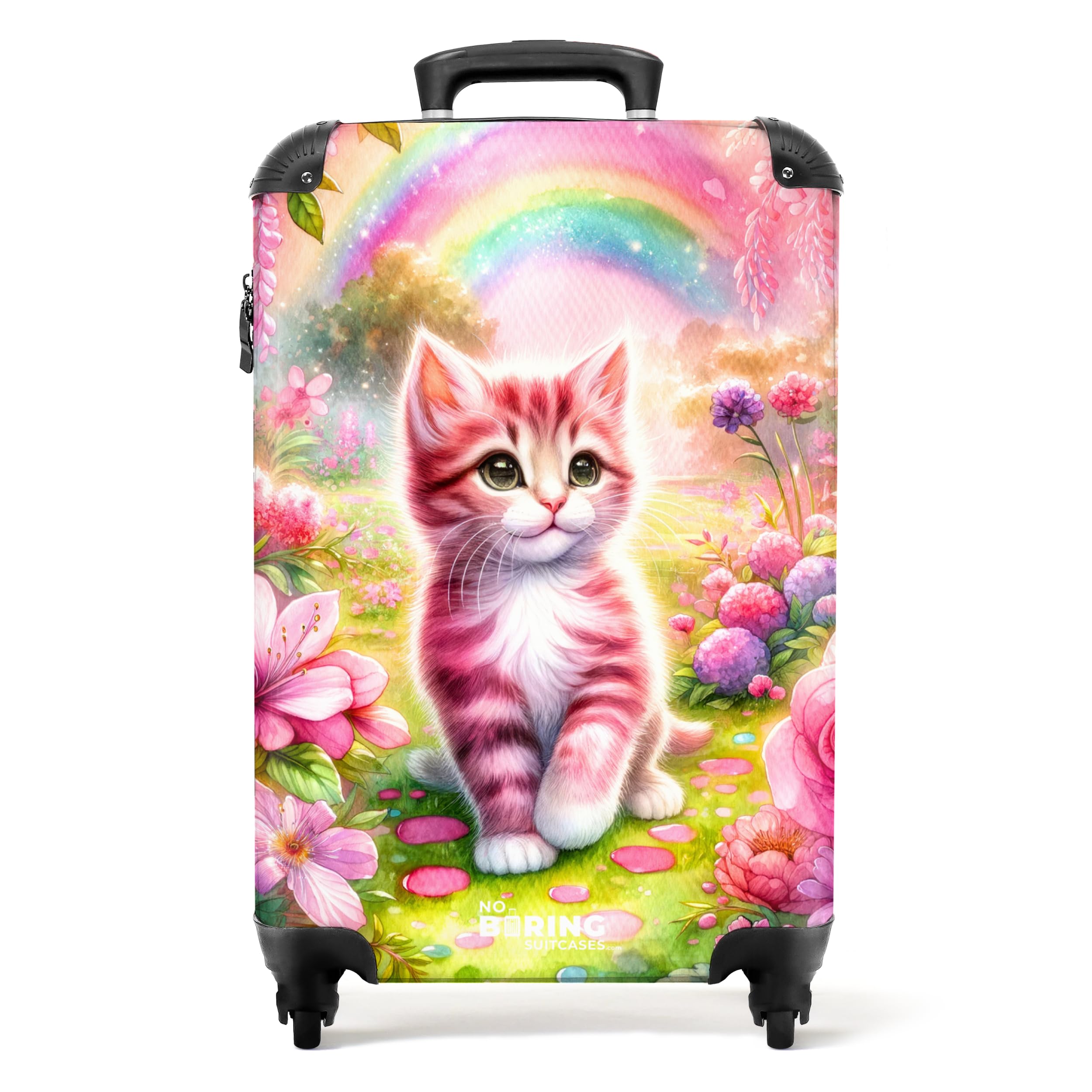NoBoringSuitcases.com Kinderkoffer Kätzchen - Rosa