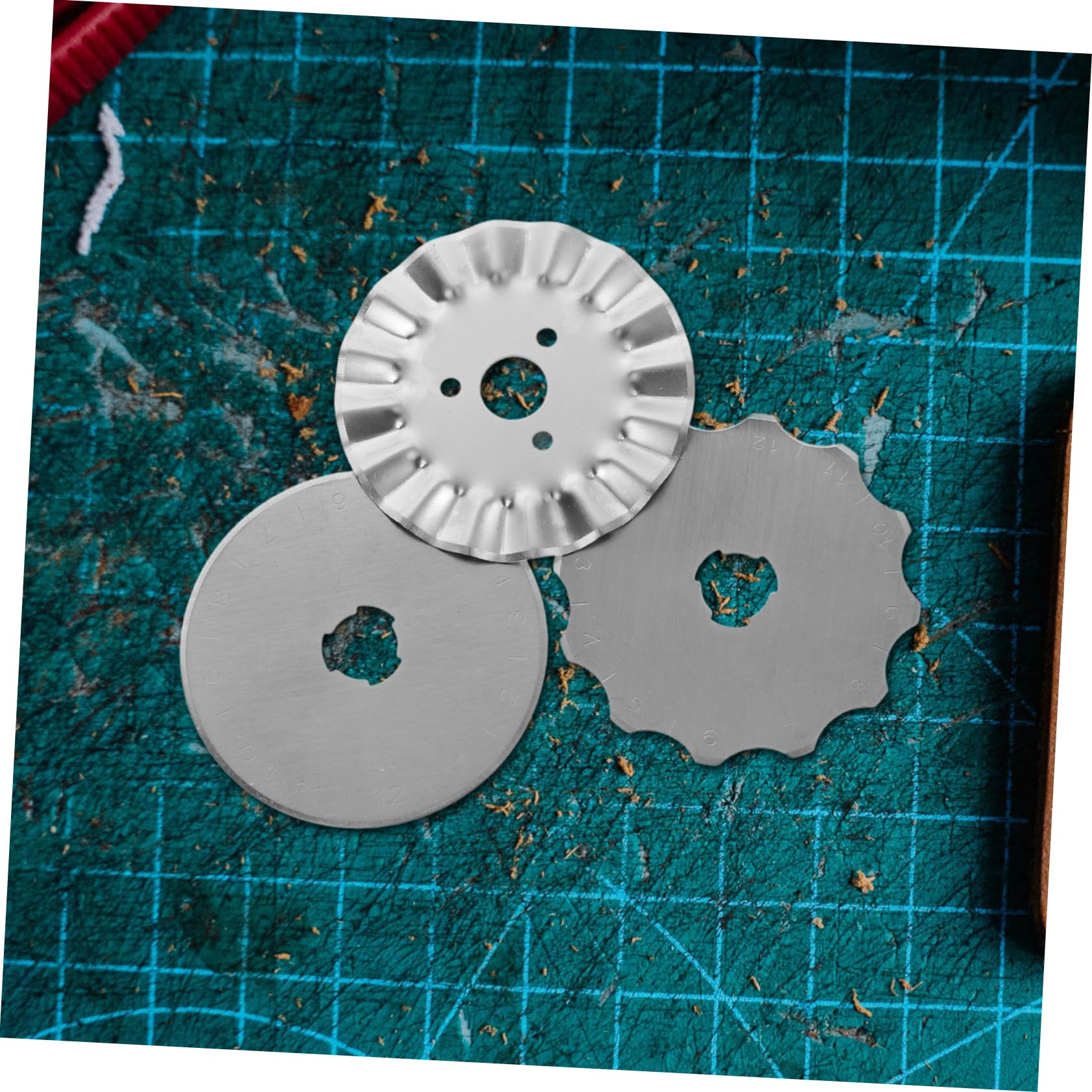 VILLCASE 24stücke Teiliges Rotierende Cutter Klingen Für Stoffe Langlebige Edelstahl Ersatzklingen Für Quilten Und Basteln Geeignet Für Präzises Schneiden Mehr