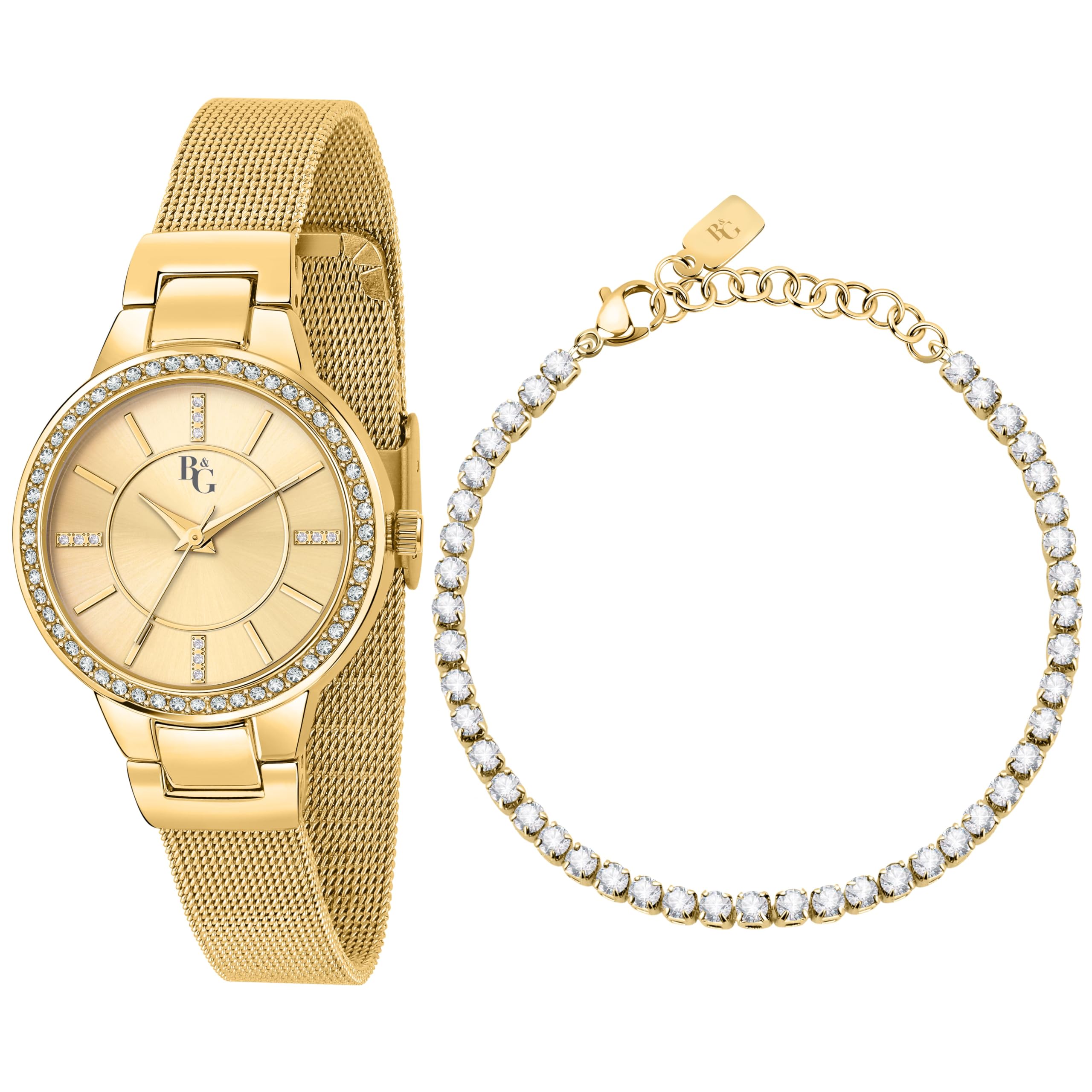 B&G Desiderio Montre Femme Seule Heure | Acier, Boîtier 29.00mm, Poli, R3853247520
