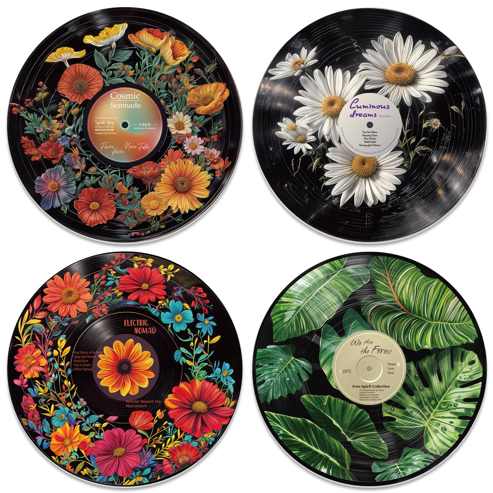 Amazon.com: twinklemon 4PCS Vinyl Record Decor 12 Inch Record