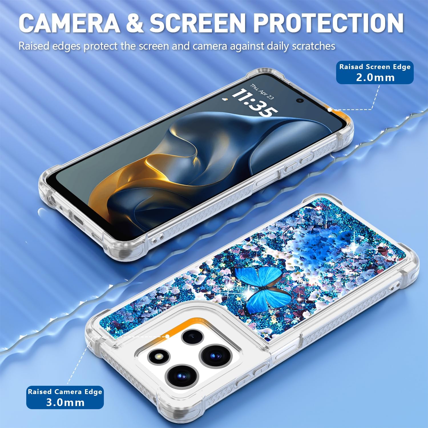 for Moto G 2025/2026 Case, Moto G Play 2026 Phone Case, Blue image 4