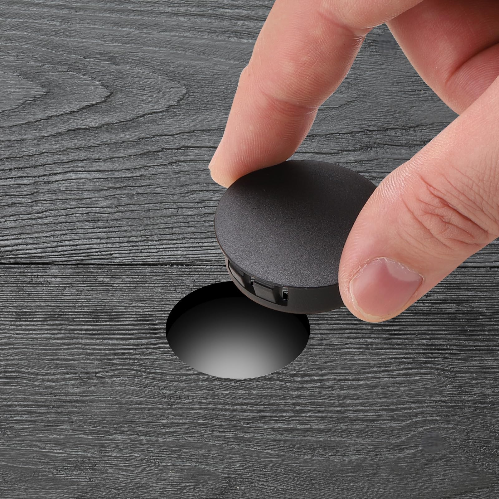 QUARKZMAN 64pz Tappi Copriforo Nero, 7mm(1/4") Tappi Fori in Plastica Pannello Coprivite Copertura Cappucci Terminali per Tubi di Bloccaggio Mobili Armadi