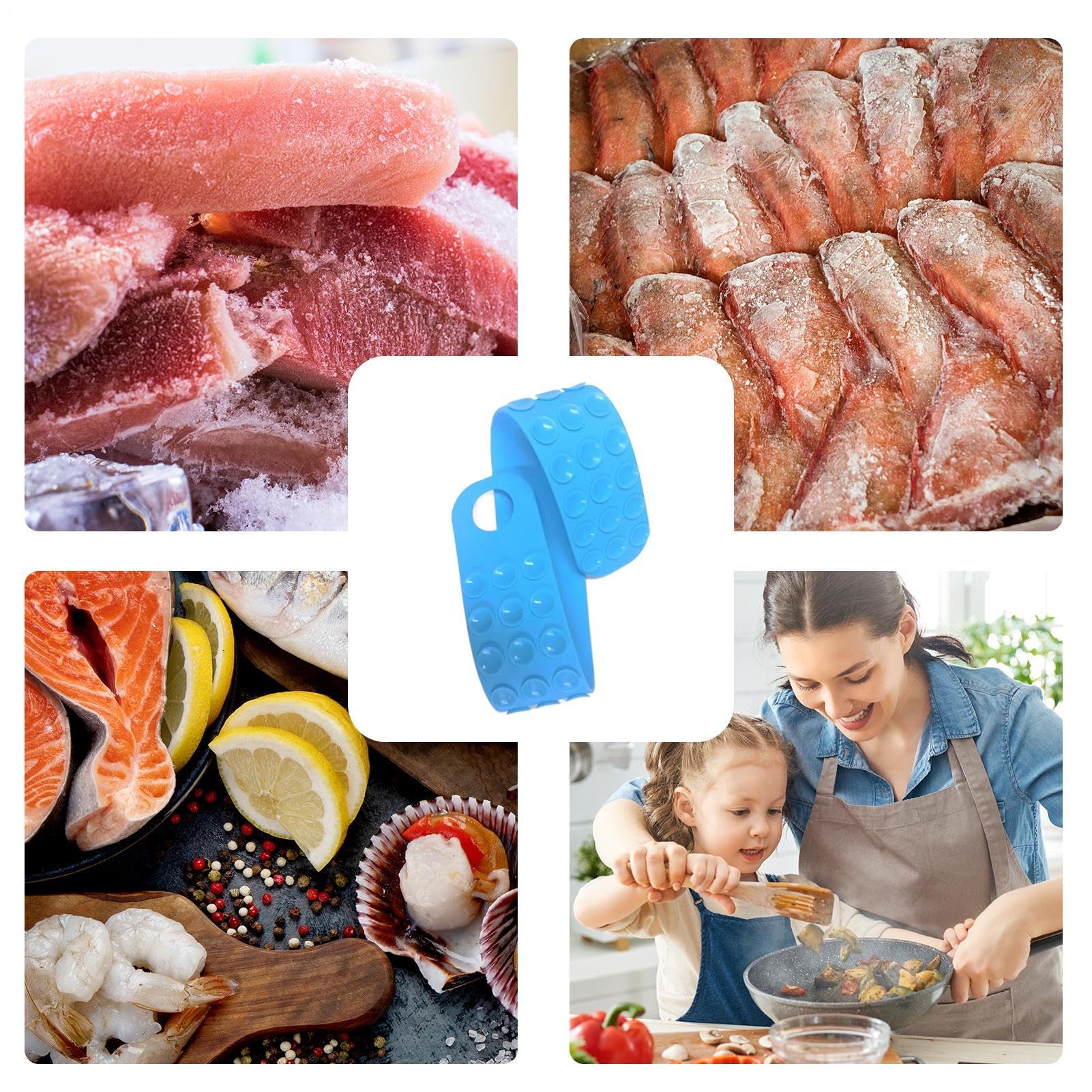 Meat Thaw Belt - Fleischauftaugürtel, schnelles Auftauen von Fleisch, zum Aufhängen von natürlichen Abtaustreifen, schnelles Auftauwerkzeug, wiederverwendbarer sicherer Lebensmittel-Taugürtel für Obst