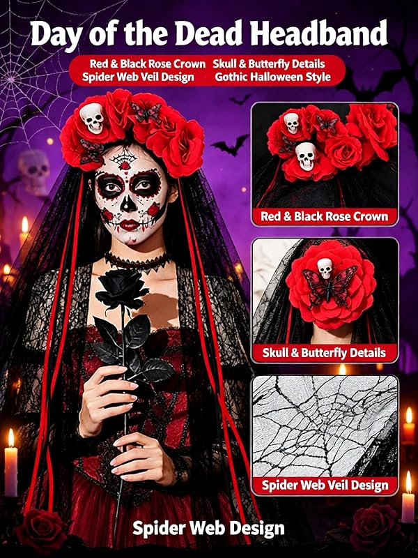 ChayWillow Day of the Dead Ghost Bride – Versatile & Easy to Wear