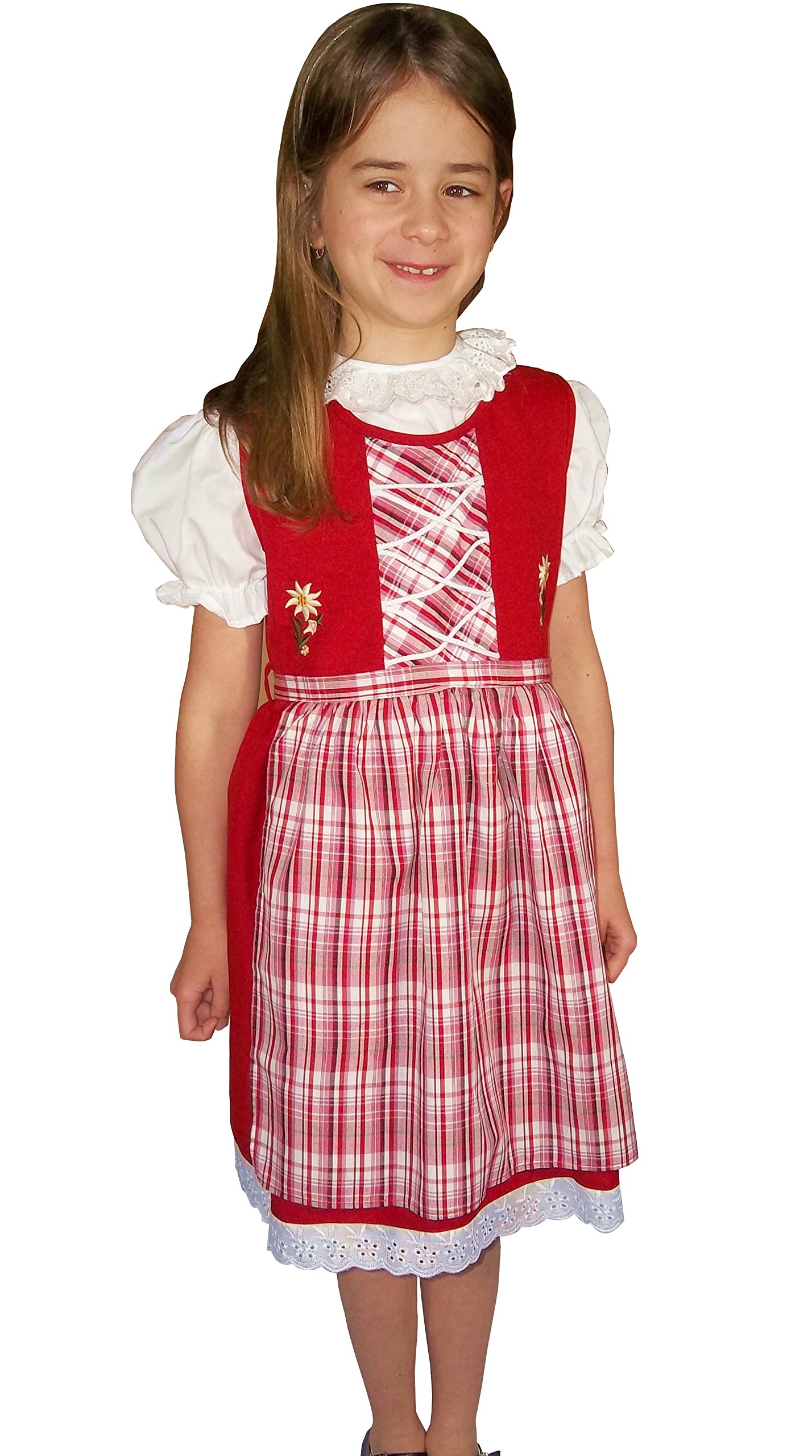 Schrammel Dziecięcy dirndl dziewczęcy dirndl haft szarotka