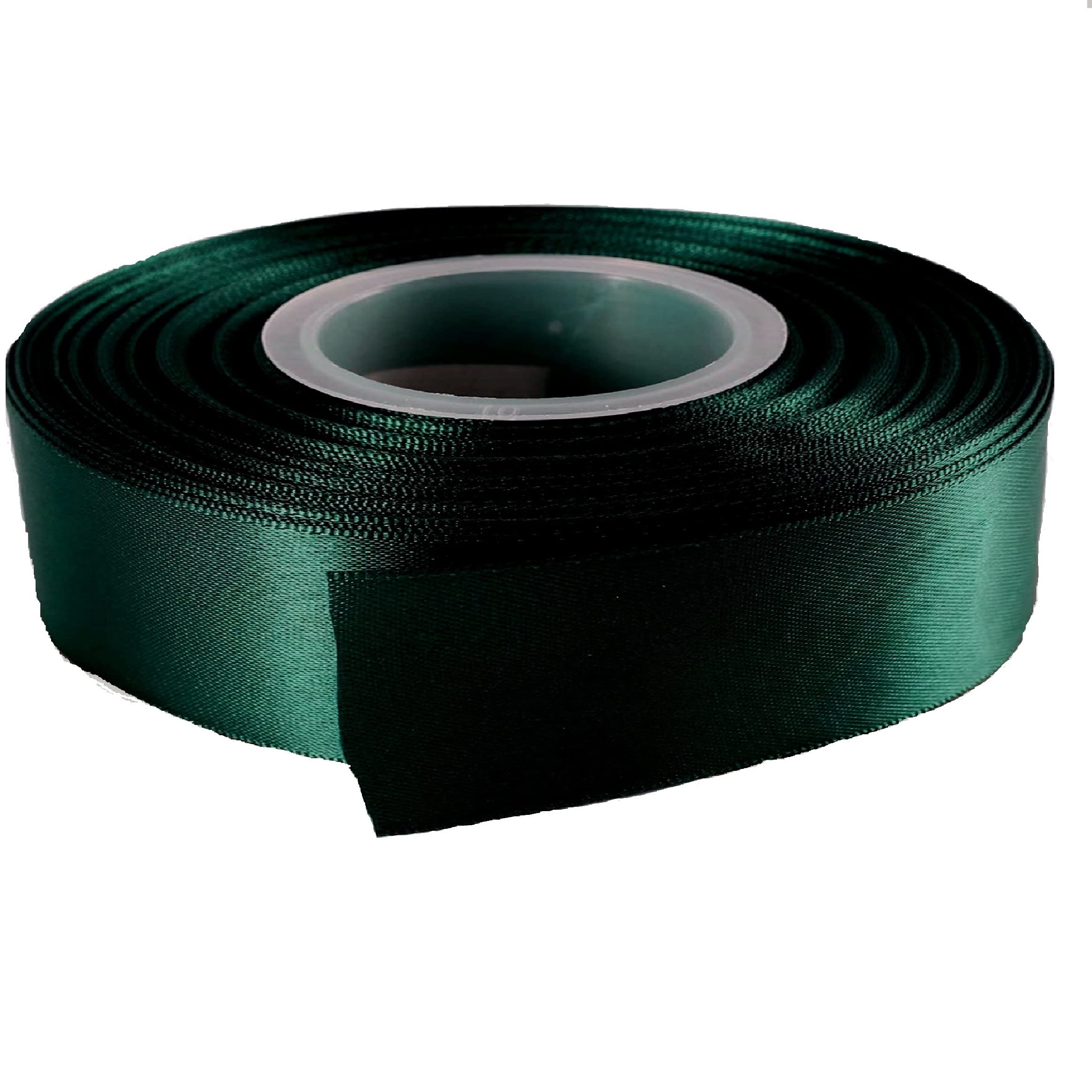 22 Meters Satin Ribbon 10mm (Green) for Gifts Wrap, Dress, Decorations, Party, Dress, Events, Cars, Crafts, Bows and Much More